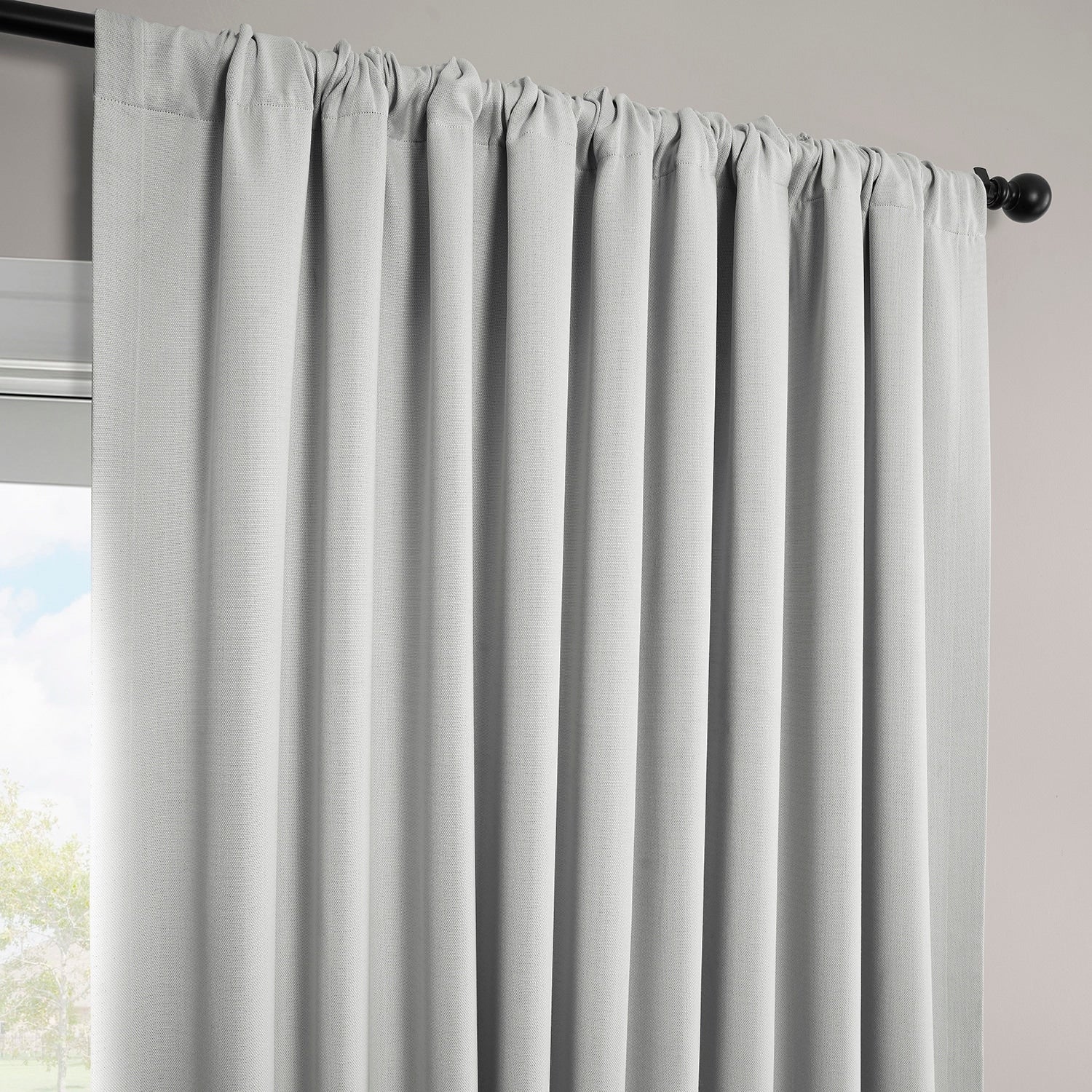 Exclusive Fabrics Faux Linen Extra Wide Room Darkening Curtains (1 Panel)