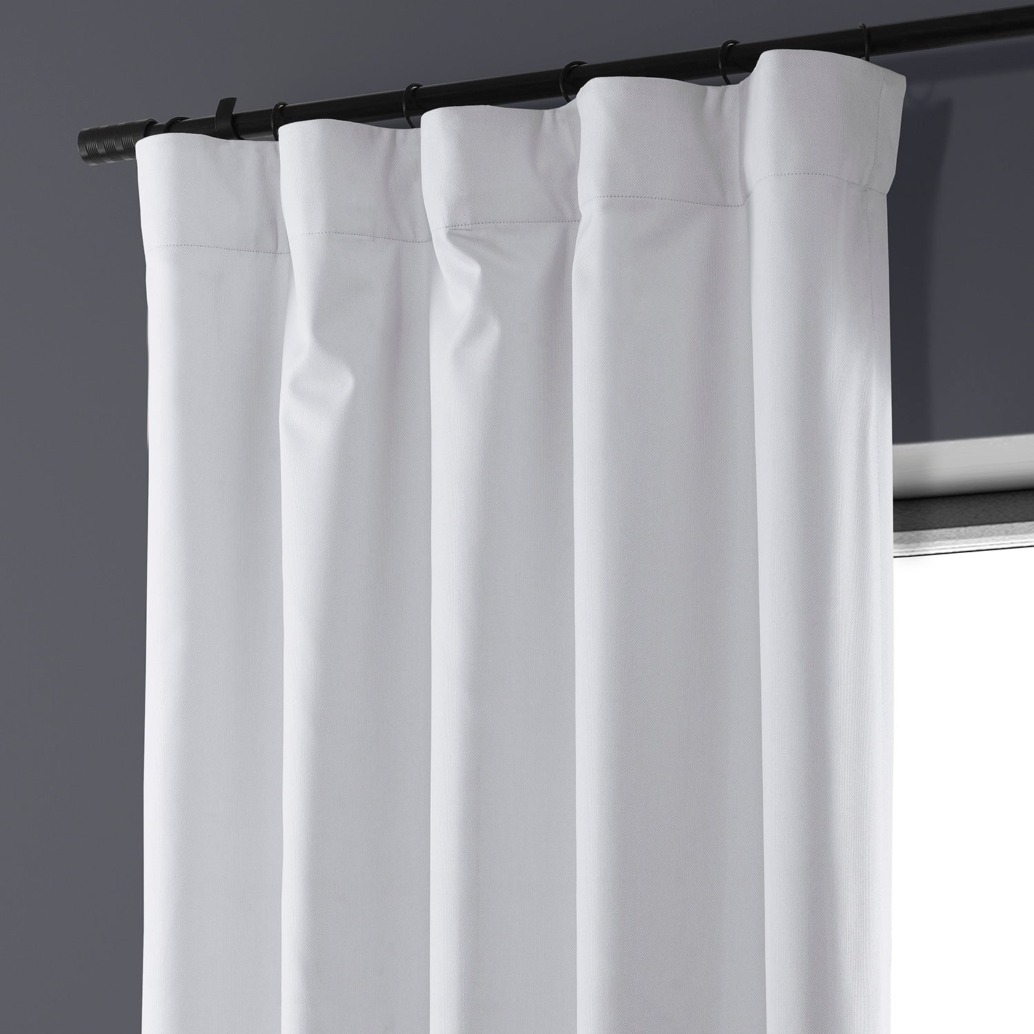 Exclusive Fabrics Performance Linen Luxury Blackout Curtains (1 Panel) - Thermal Insulation, Elegant Blackout Drapery