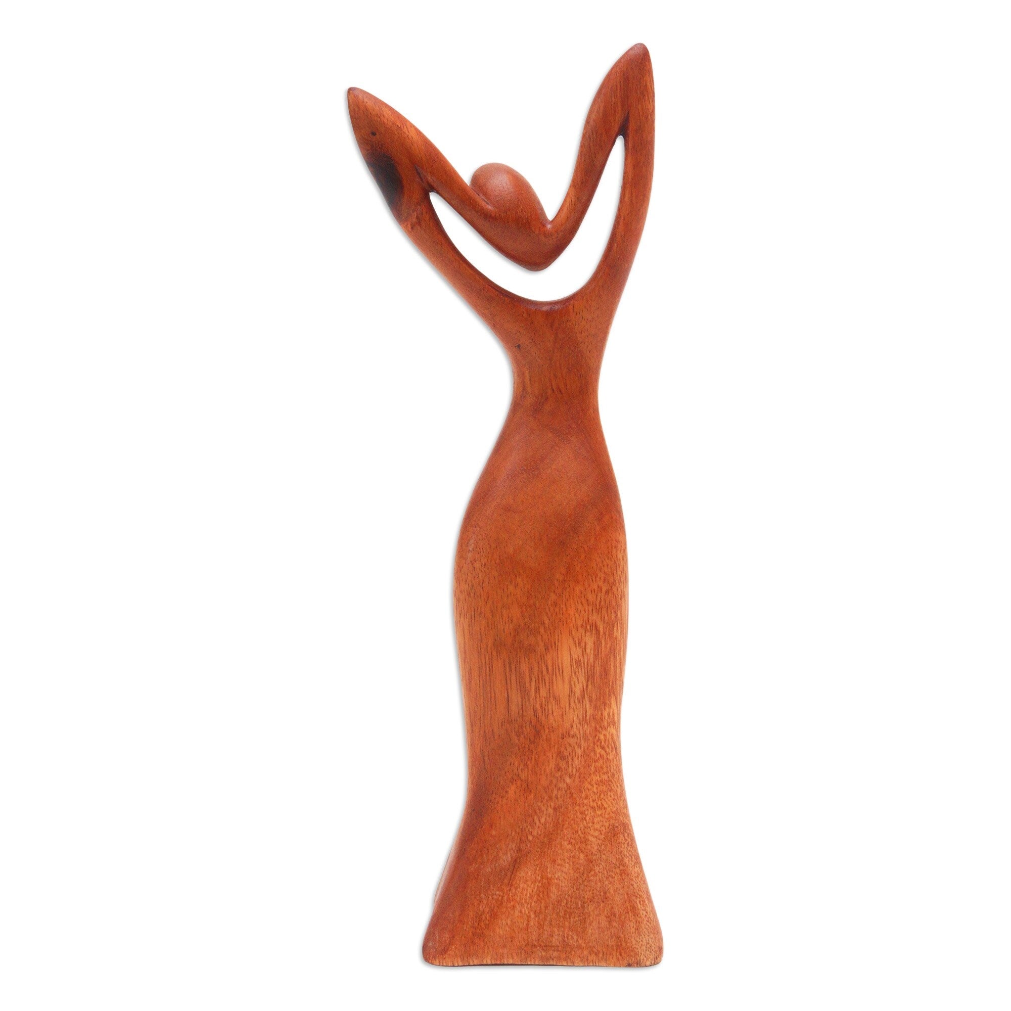 Novica Handmade Self Love Wood Sculpture