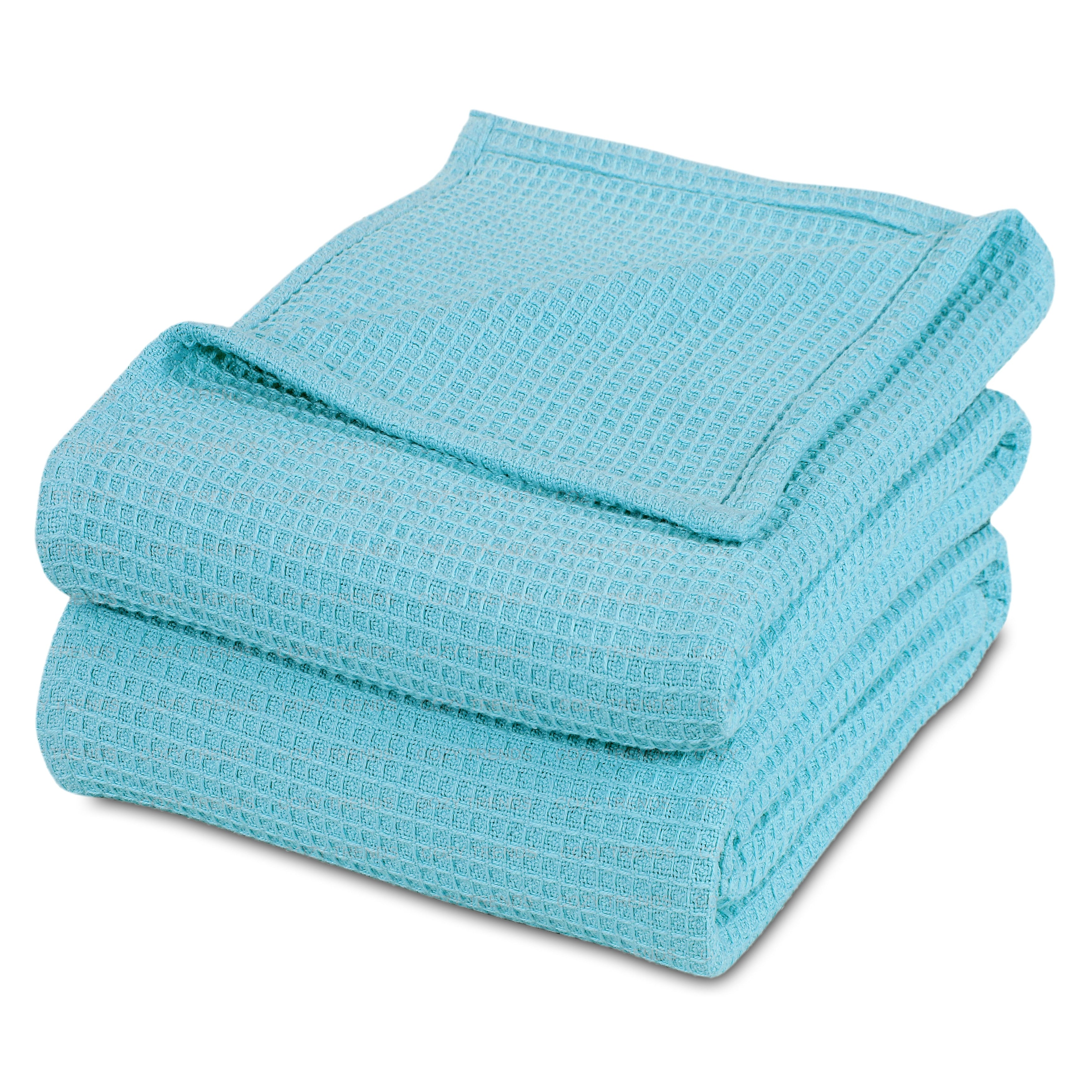 100-percent Cotton Waffle Weave Medium Weight All Season Thermal Blankets