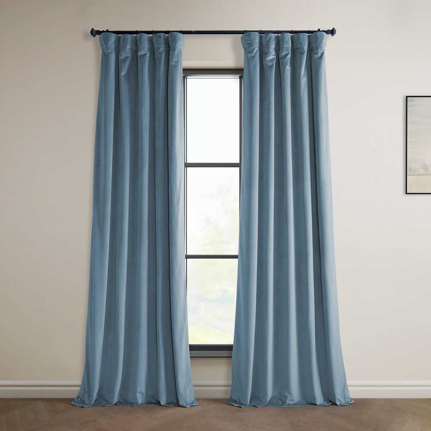 Exclusive Fabrics Heritage Plush Velvet Room Darkening Curtain (1 Panel) - Luxurious Single Drapery for Enhanced Room Darkening