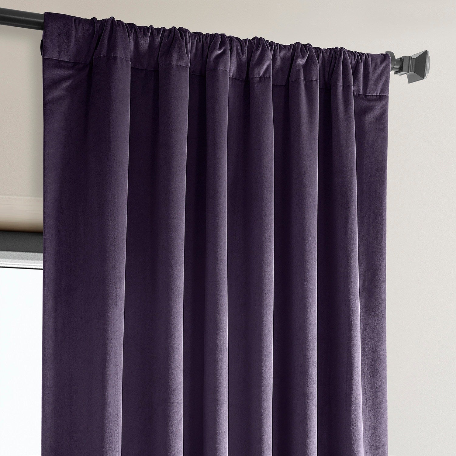 Exclusive Fabrics Heritage Plush Velvet Room Darkening Curtain (1 Panel) - Luxurious Single Drapery for Enhanced Room Darkening