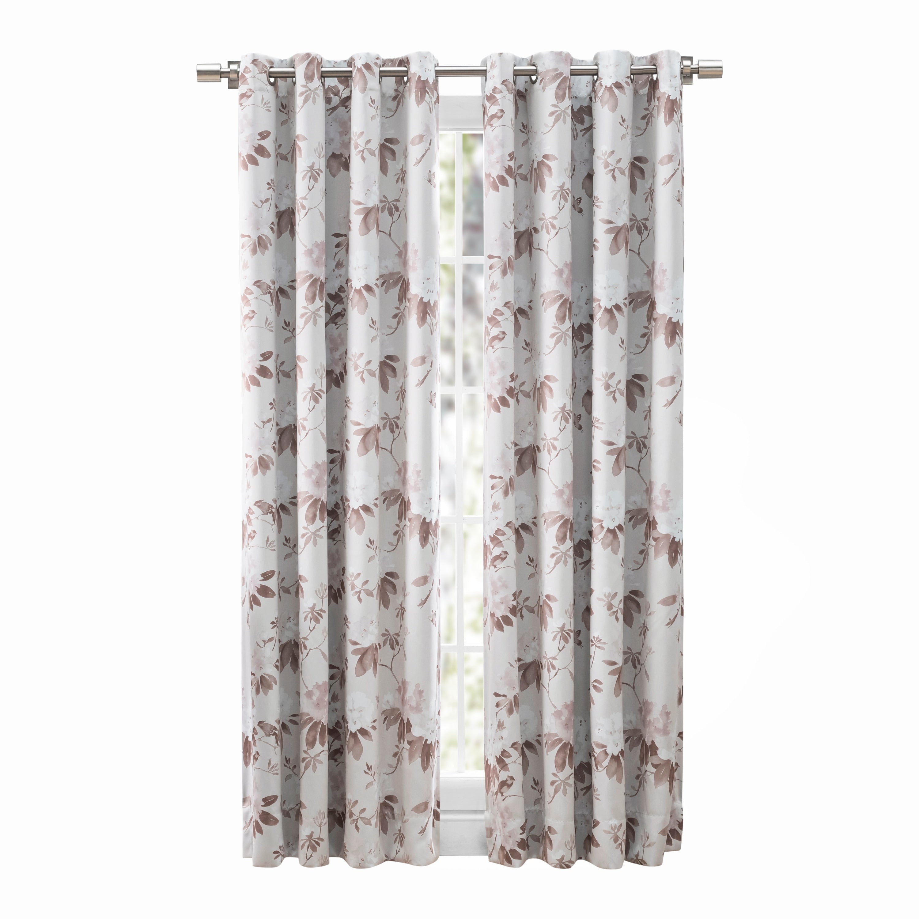 Mystic Garden Premium Floral Blackout Grommet Curtain Panel