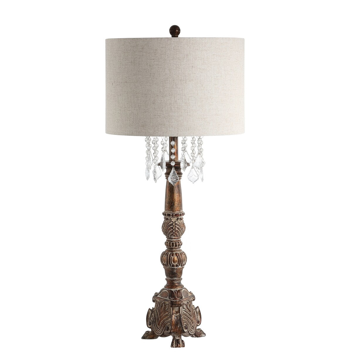 Regent 33.5 Resin/Acrylic LED Table Lamp, Antique Brown by JONATHAN Y