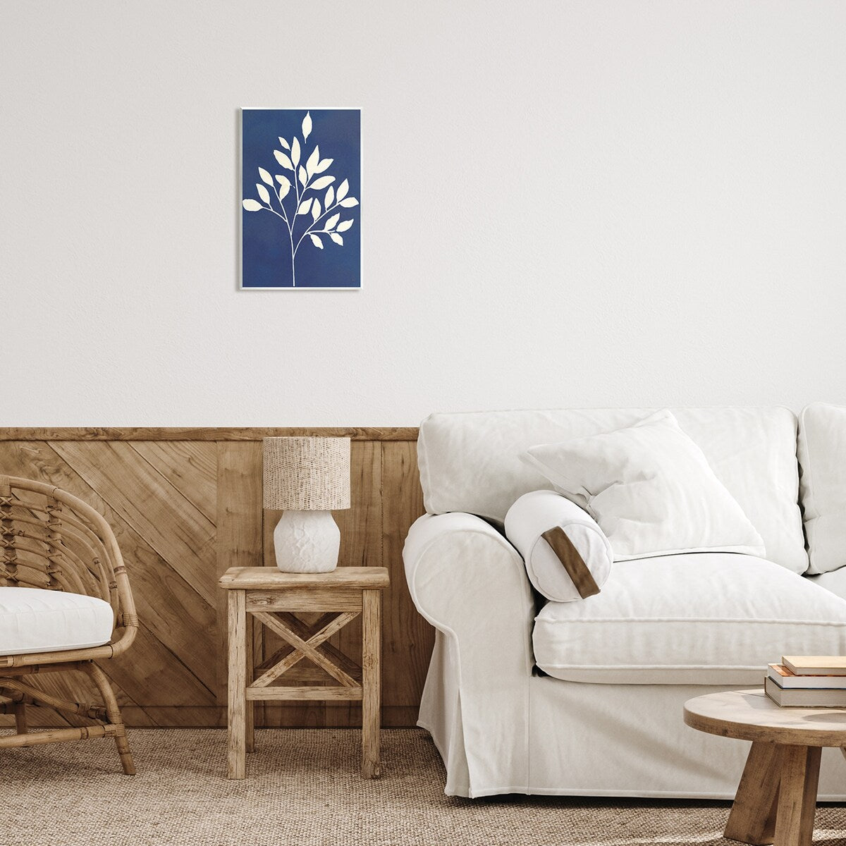 Stupell Modern Leaf Sprig Botanical Abstract Stencil Shape Wood Wall Art, Design by Susan Jill