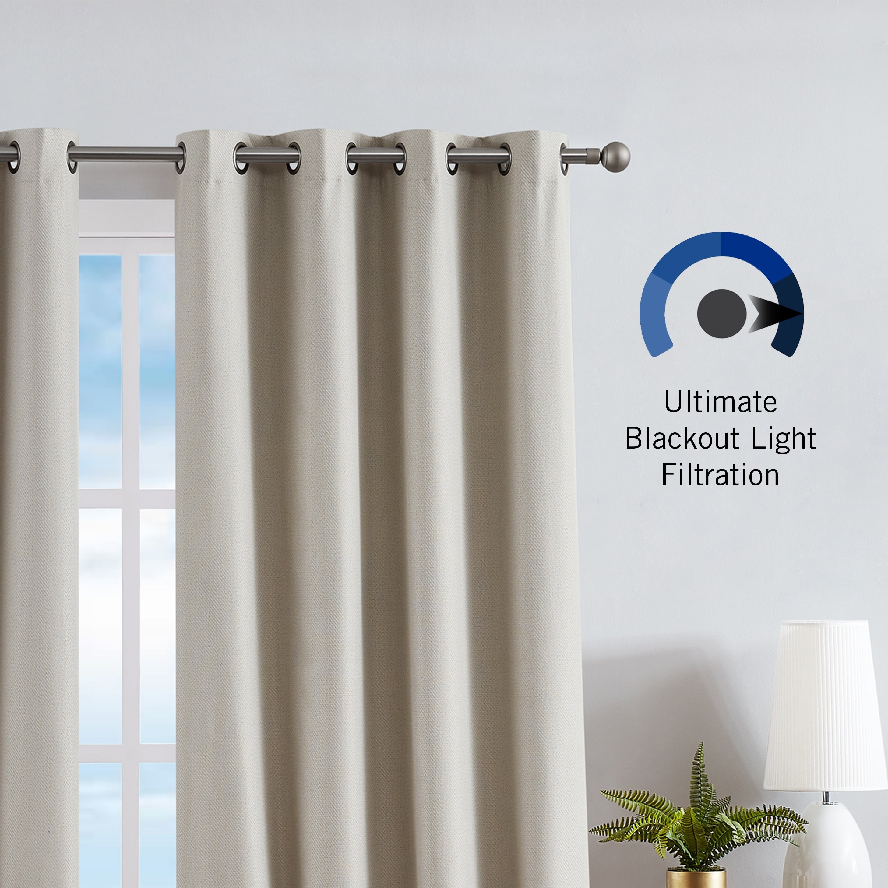 Nautica Providence Ultimate Blackout Extra Wide Curtains (Set of 2)