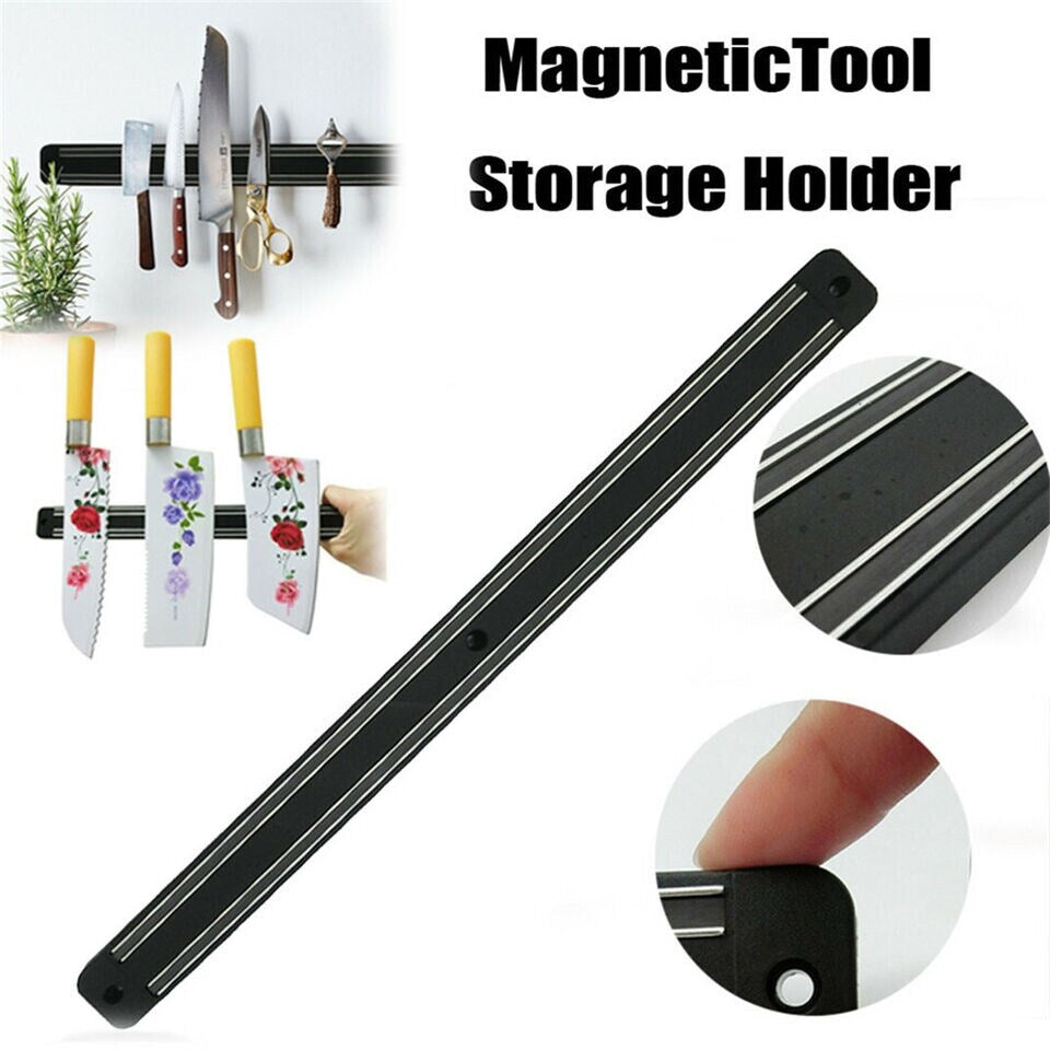 Black Magnetic Knife Holder Strip