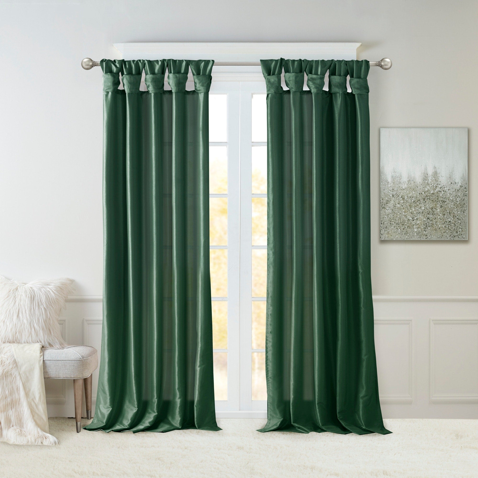 Madison Park Natalie Twisted Tab Lined Single Curtain Panel