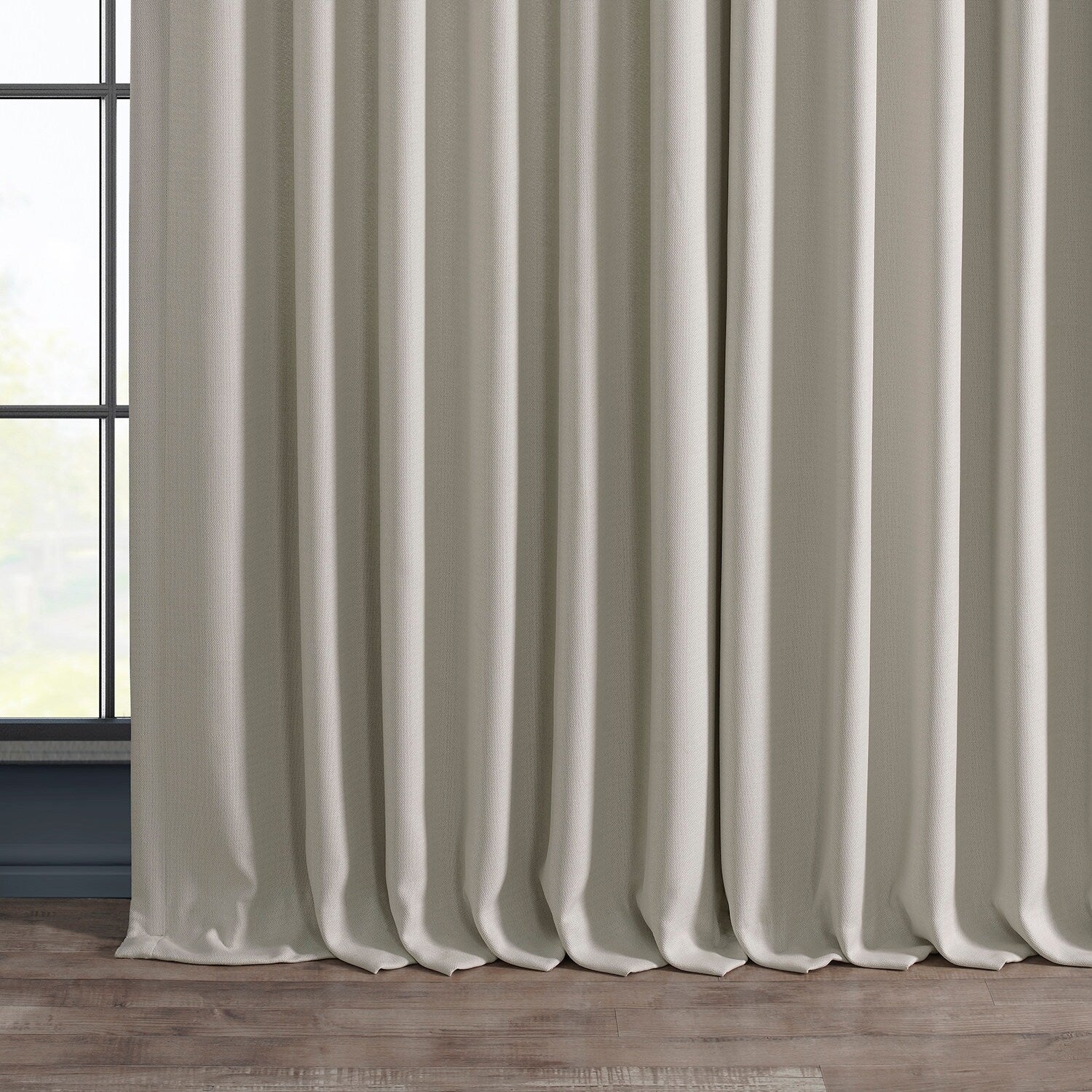 Exclusive Fabrics Faux Linen Extra Wide Room Darkening Curtains (1 Panel)