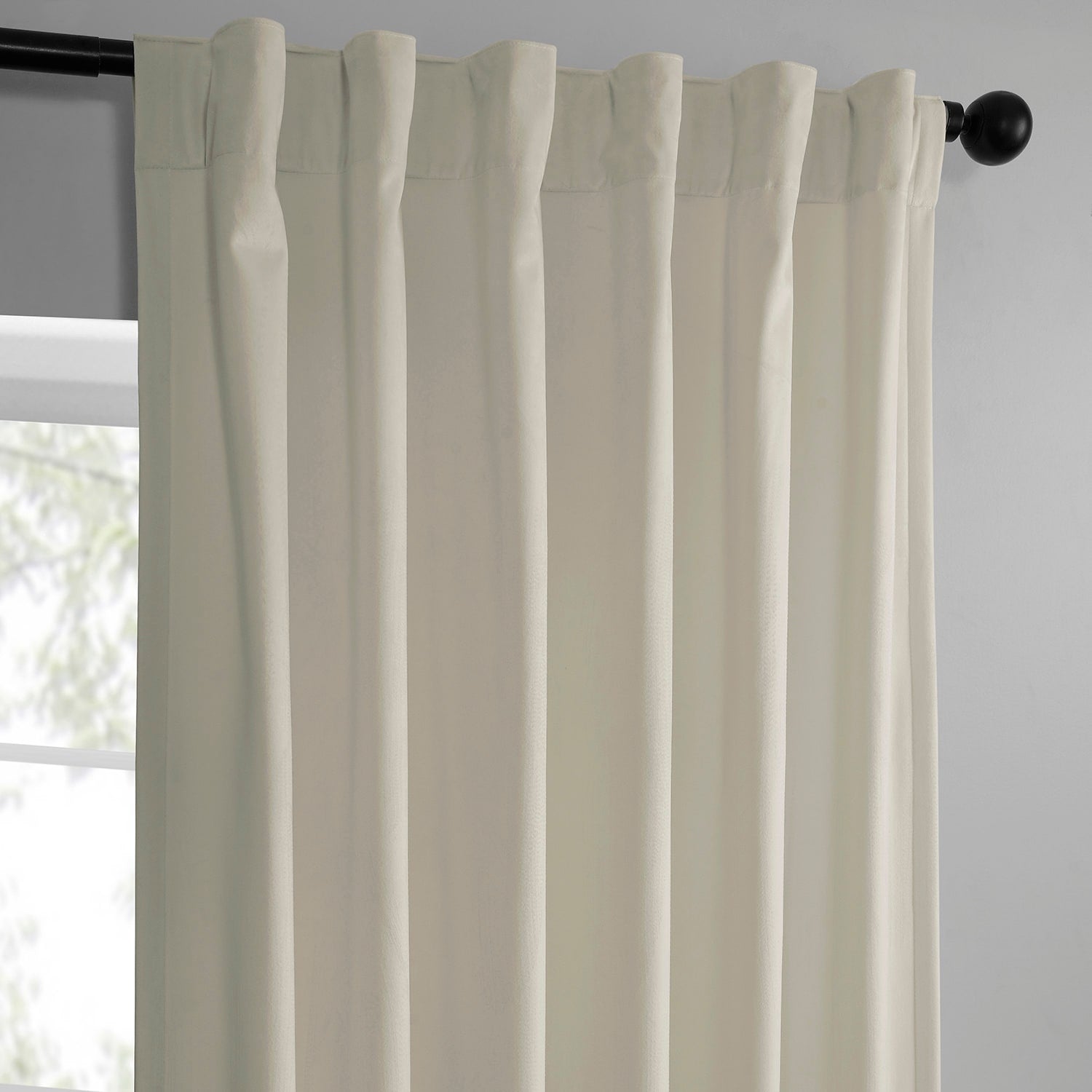 Exclusive Fabrics Simply Velvet Room Darkening Curtains 2 Panels Set - Velvet Window Curtains for Living Room & Bedroom