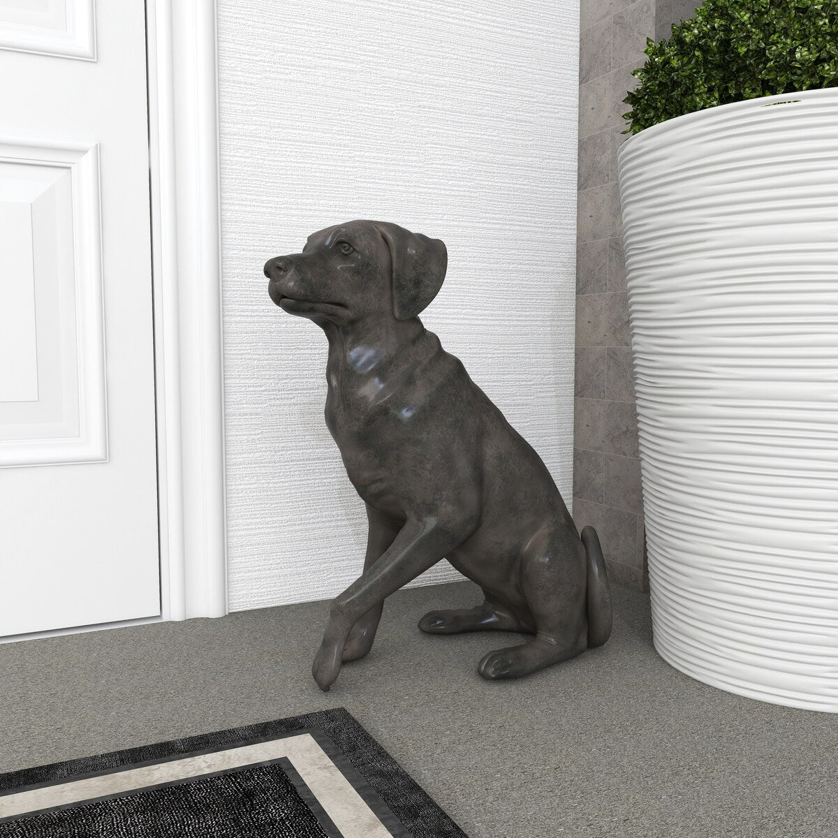 Polystone Dog Decorative Sculpture - Brown - Roche River Decor