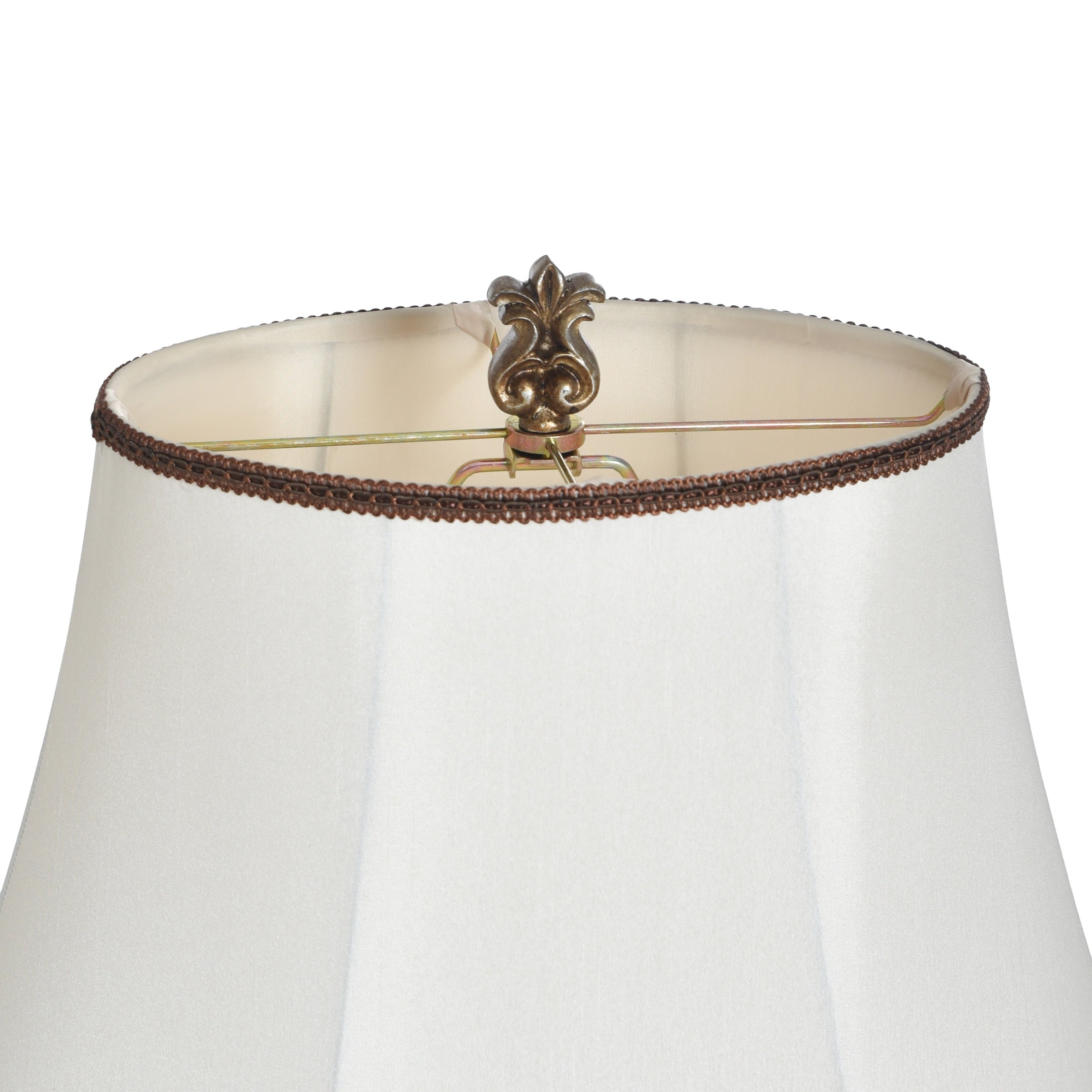 StyleCraft Magonia Table Lamp - Cream, Off-White With Antique Gold Accent Finish