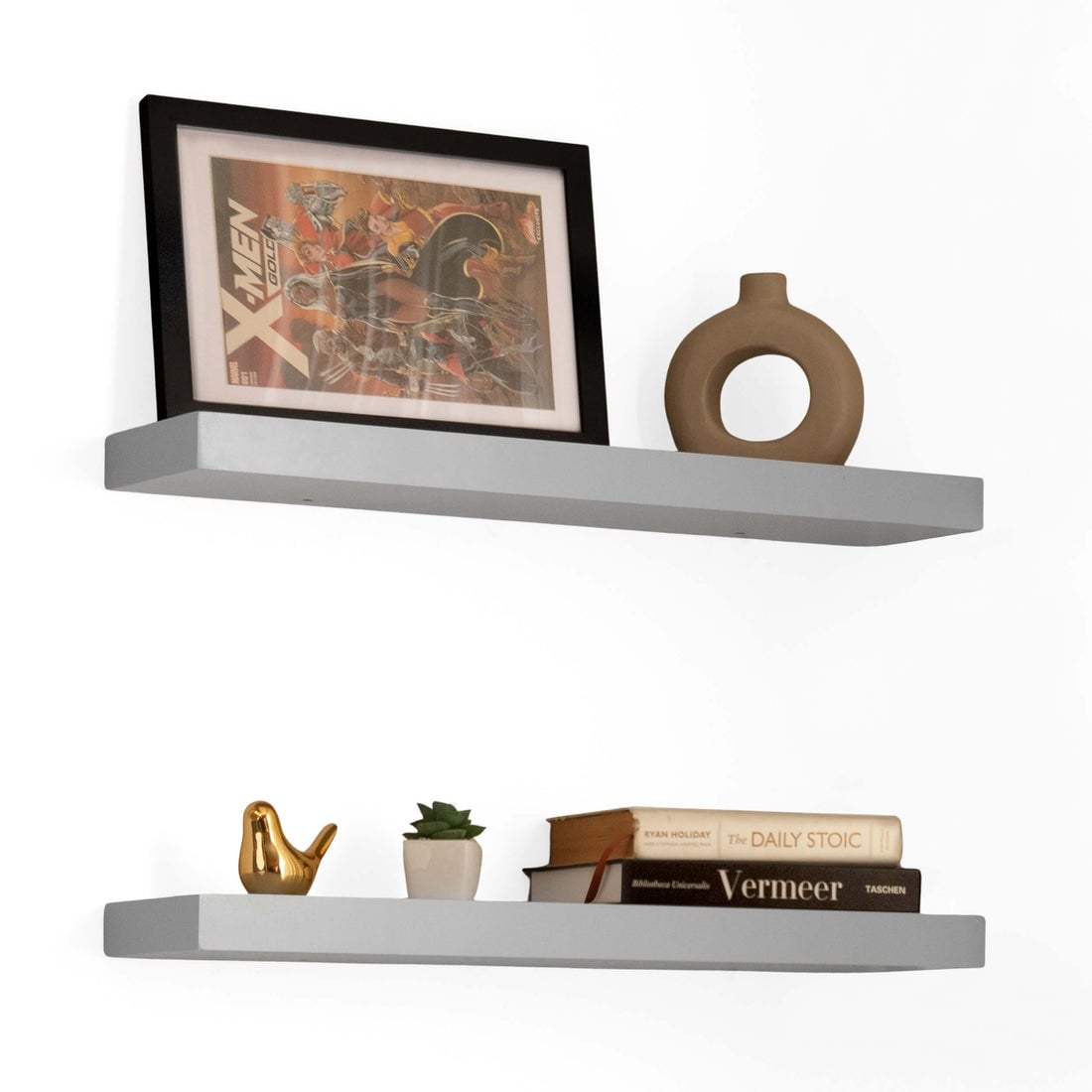 Floating Wooden Wall Shelves (Set of 2) Handmade