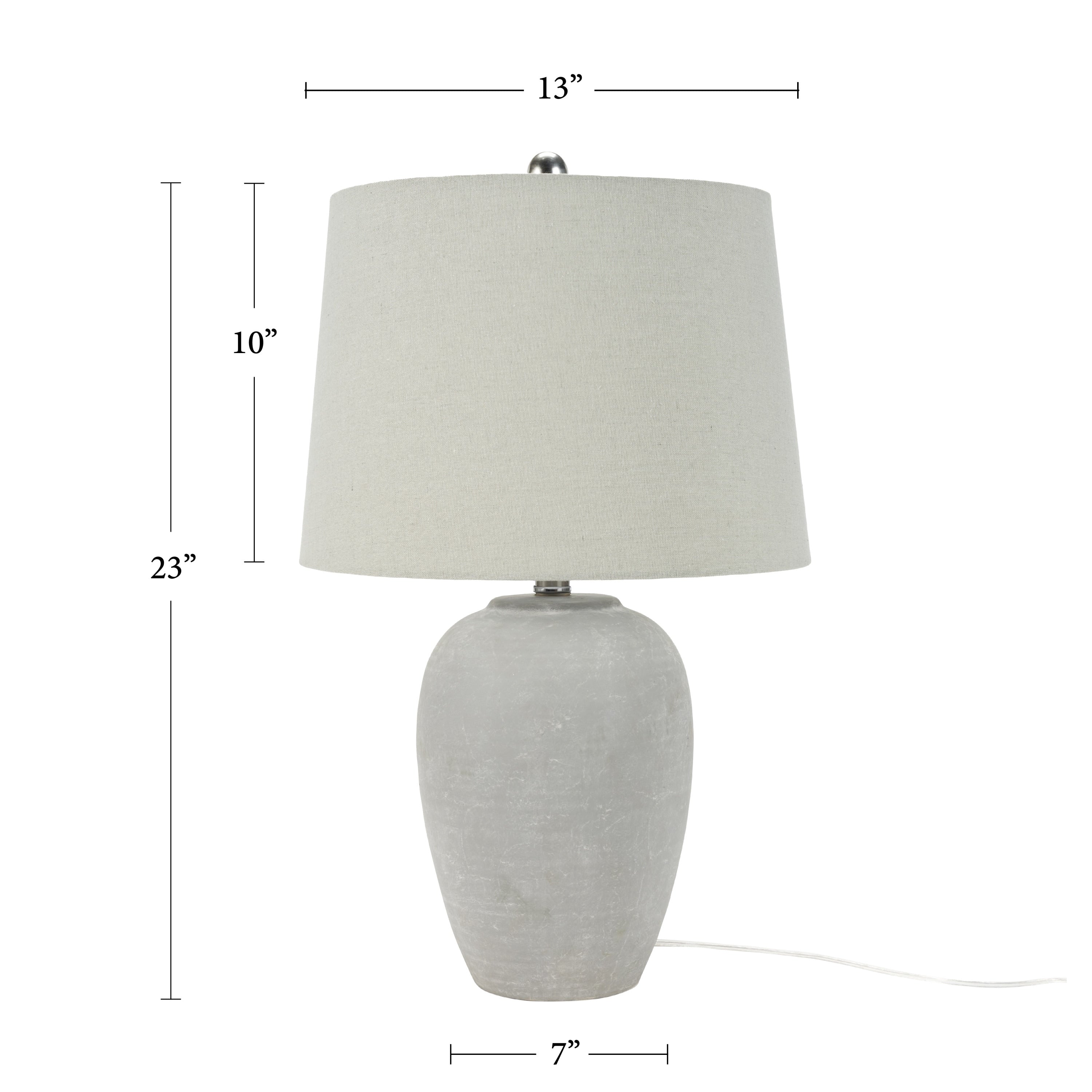 Nourison 23 Unglazed Ceramic Jar Table Lamp