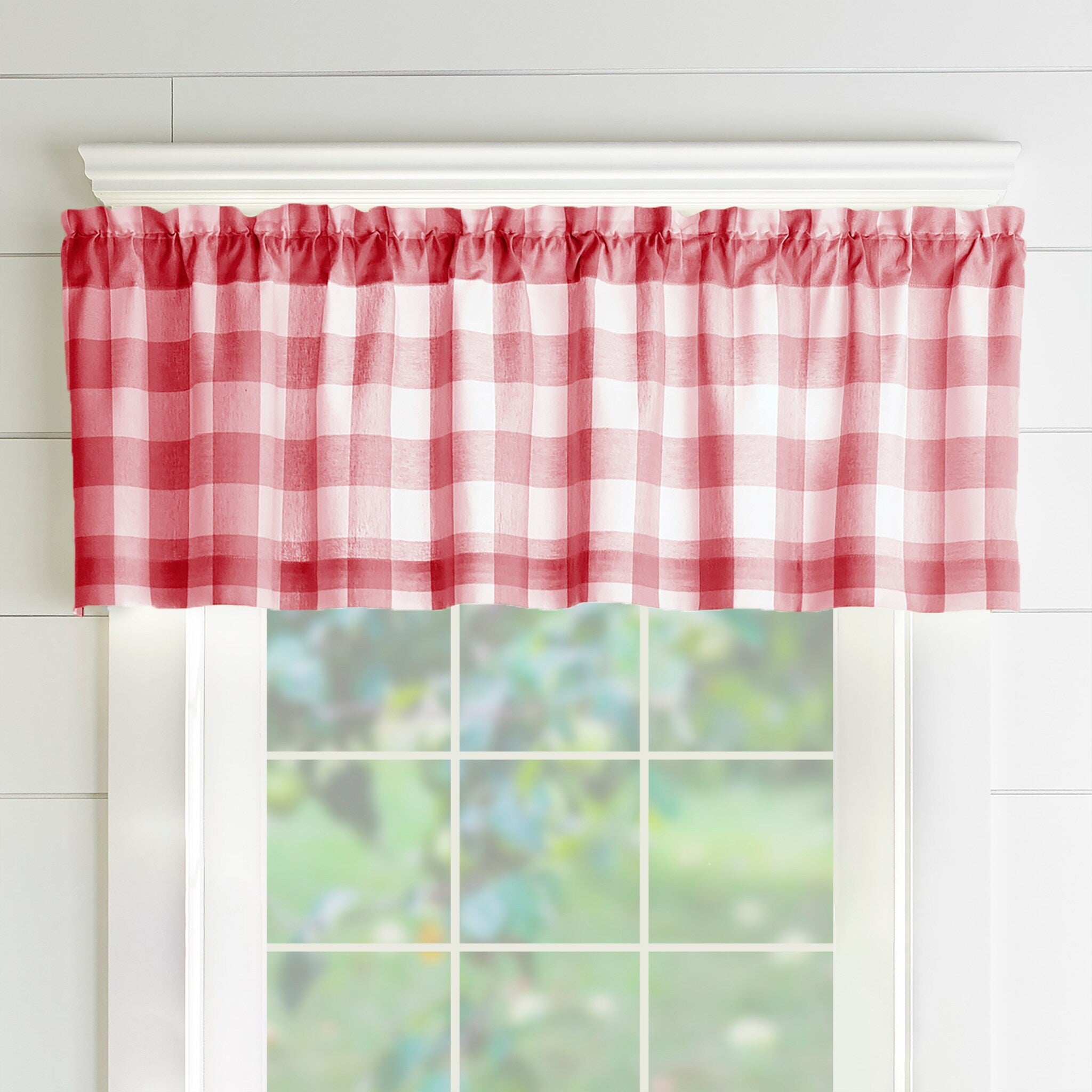 The Gray Barn Emily Gulch Buffalo Check Kitchen Curtain Valance - 60 W x15 L