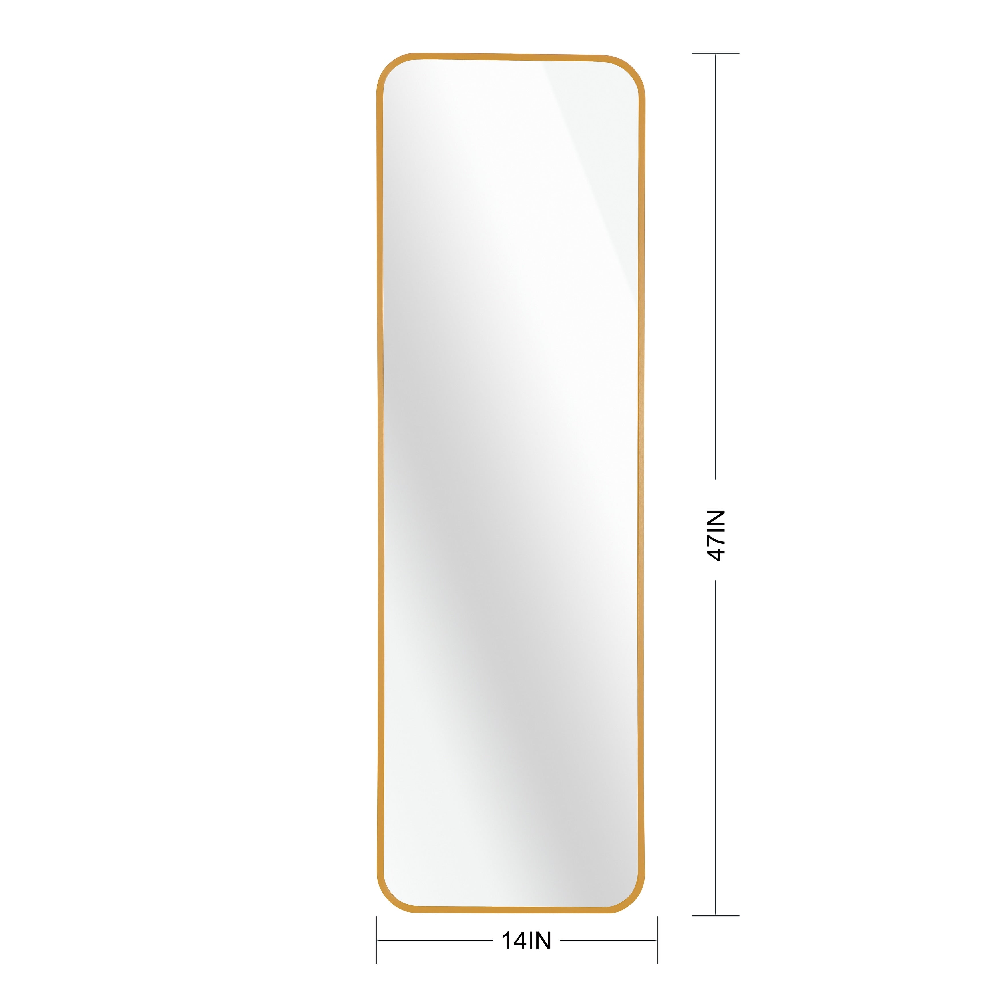 47 x 14 Door Mirror with Metal Frame