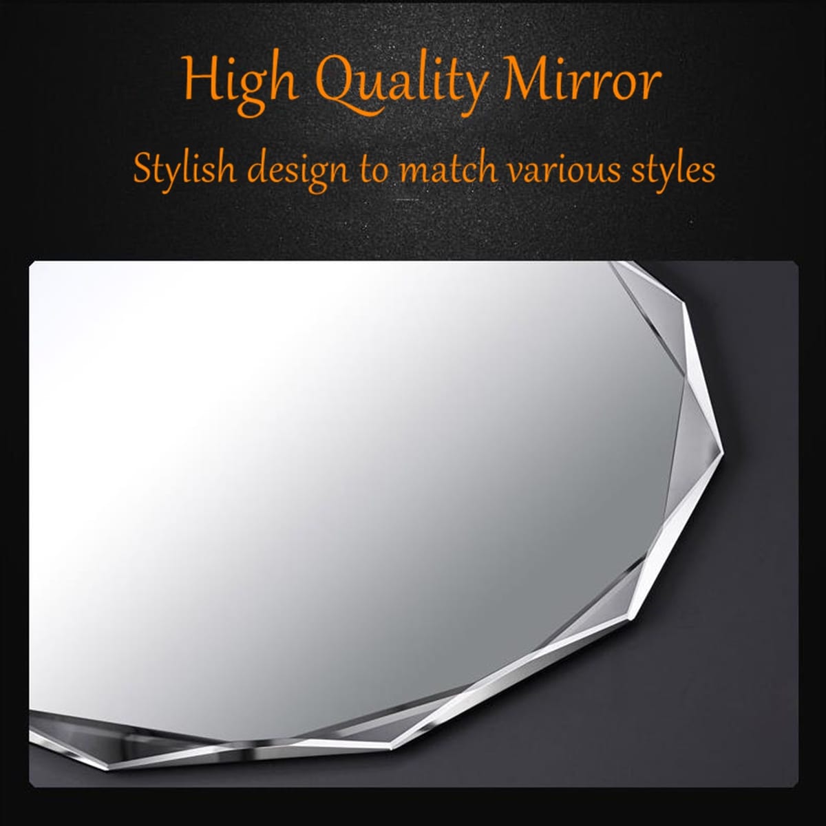 Single Beveled Edge Bathroom Wall Vanity Mirror