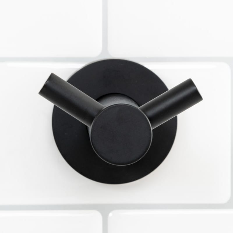 Italia Florence Series Double Robe Hook in Matte Black