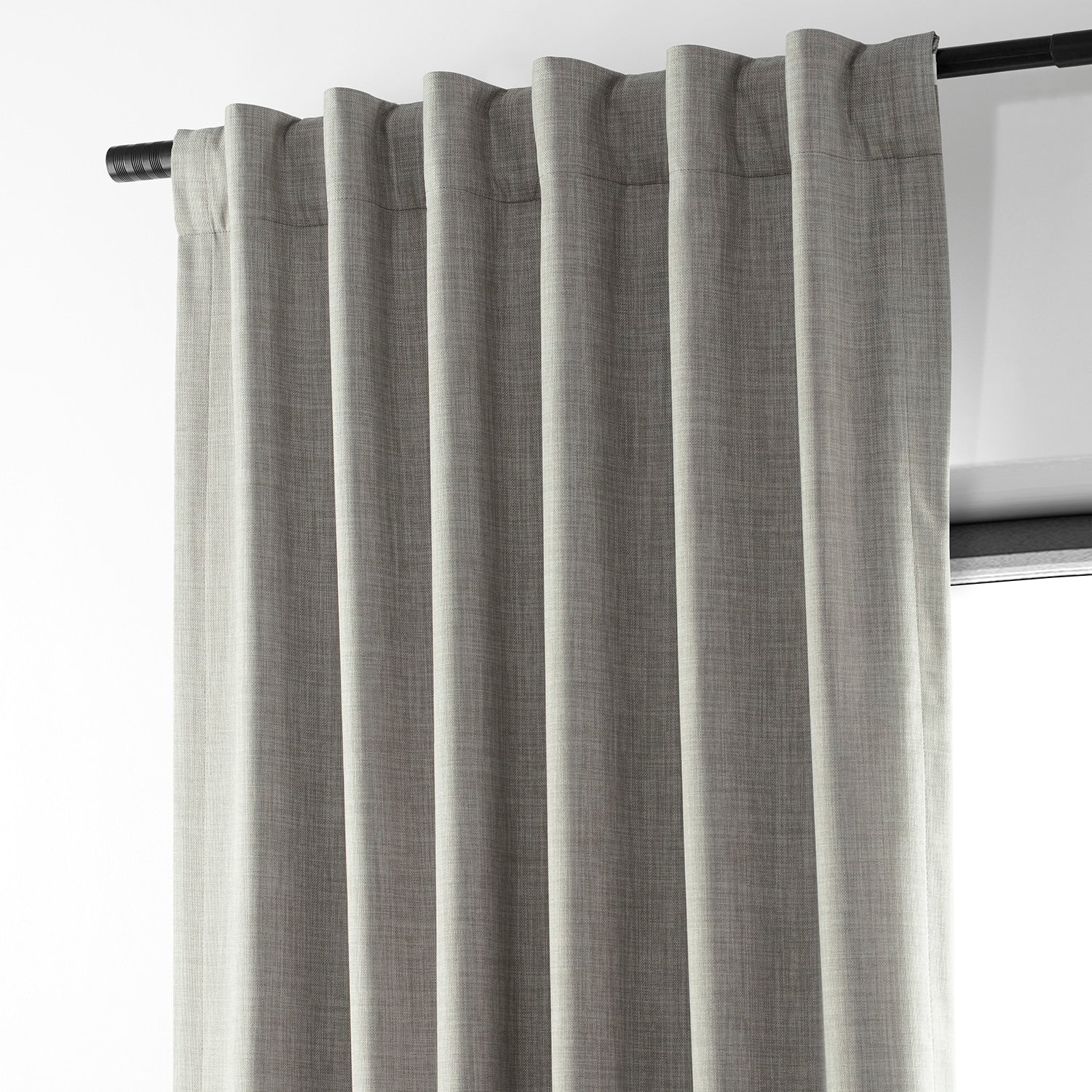 Exclusive Fabrics Performance Linen Luxury Blackout Curtains (1 Panel) - Thermal Insulation, Elegant Blackout Drapery