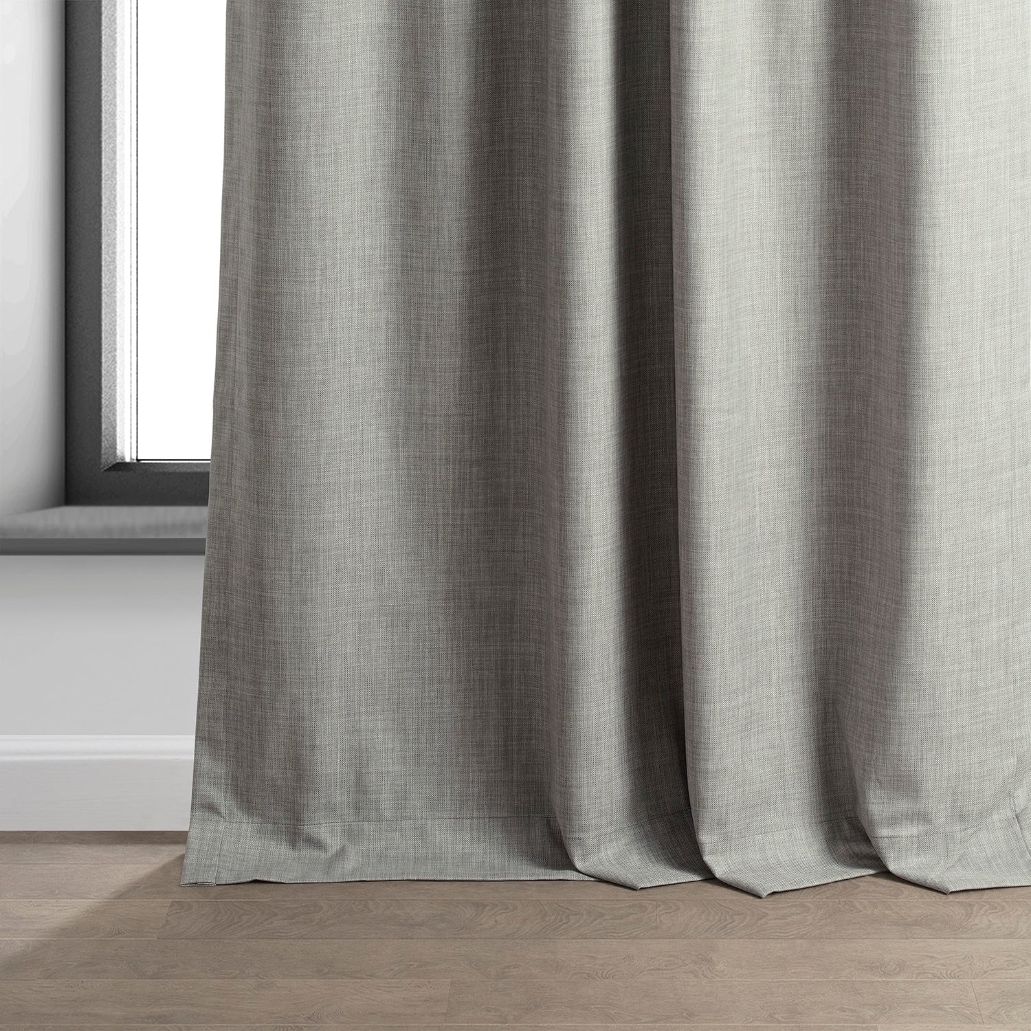 Exclusive Fabrics Performance Linen Luxury Blackout Curtains (1 Panel) - Thermal Insulation, Elegant Blackout Drapery