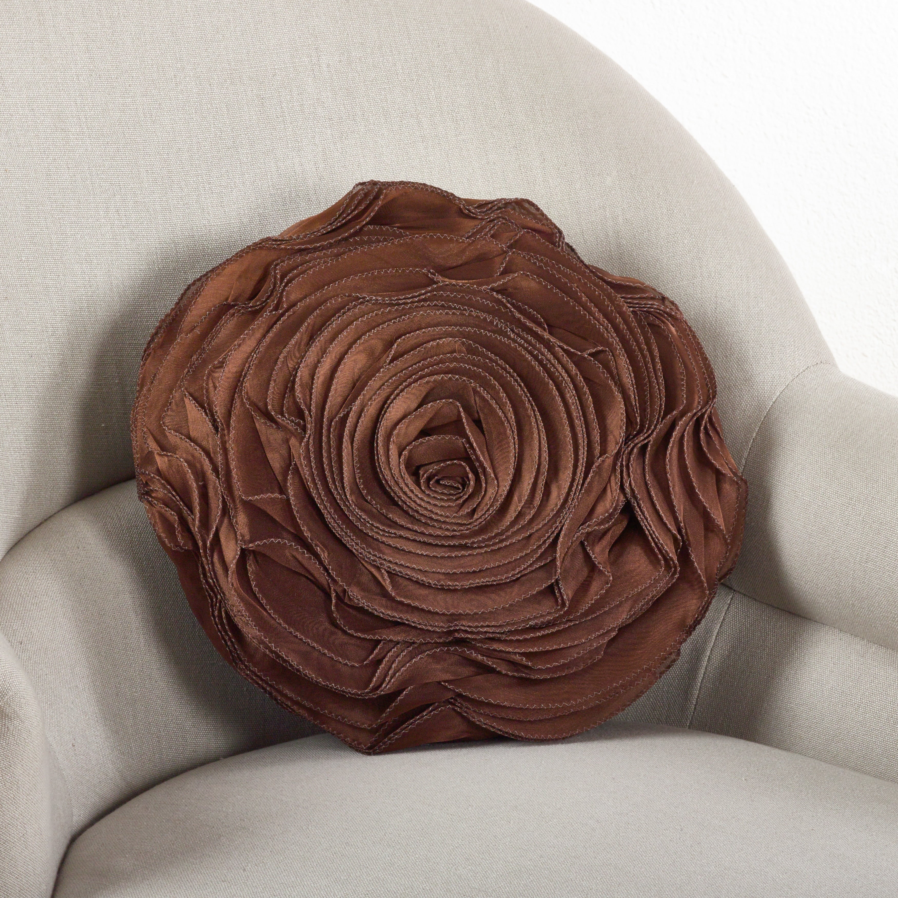 Rose Design Throw Pillow