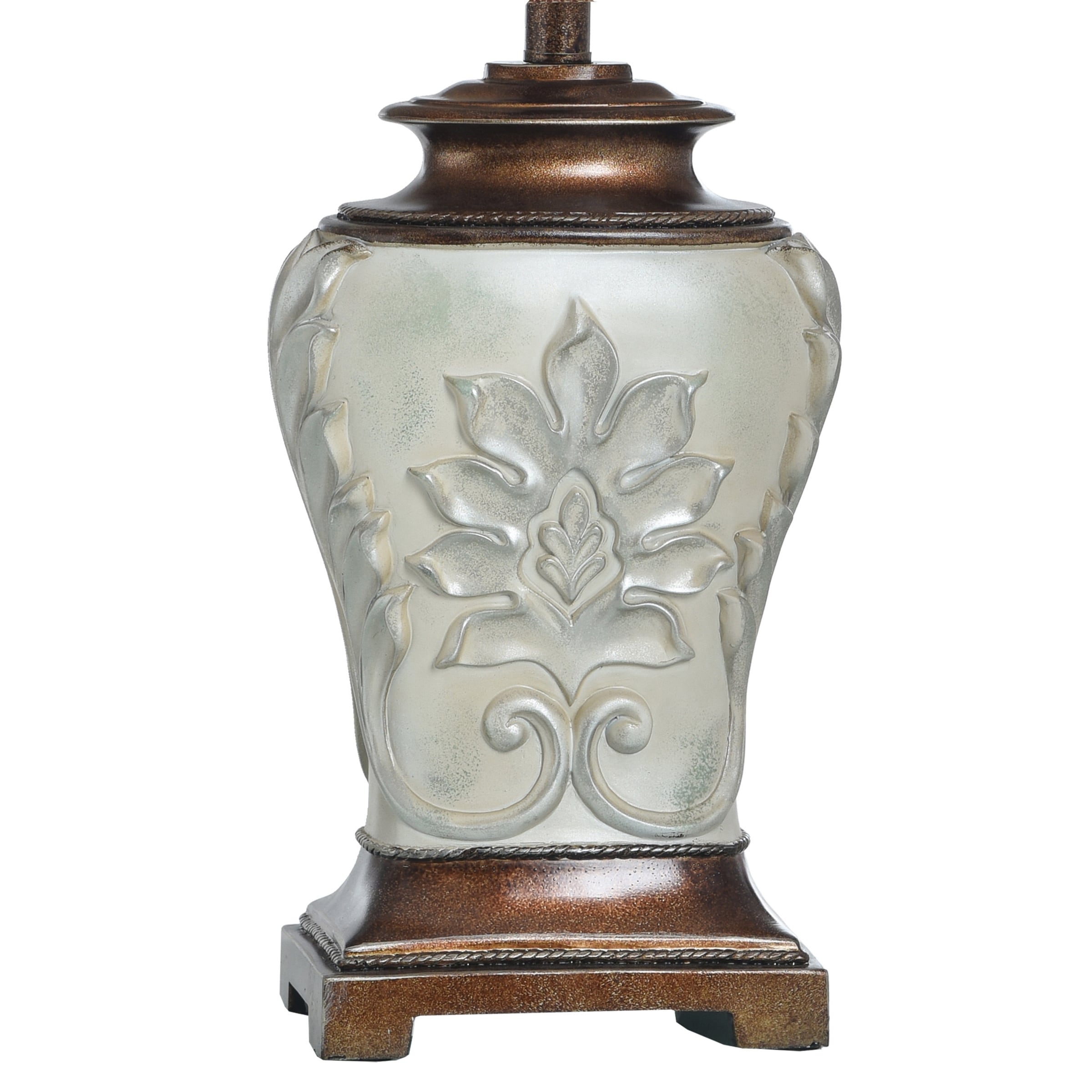 StyleCraft Magonia Table Lamp - Cream, Off-White With Antique Gold Accent Finish