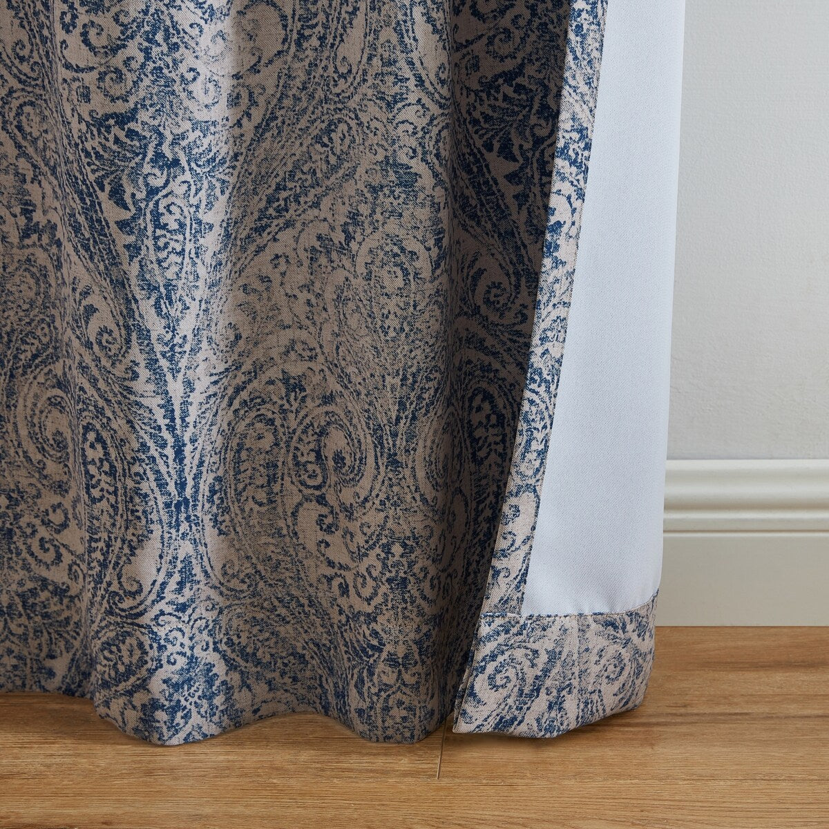 Vittoria Paisley Printed Blackout Curtain Panel