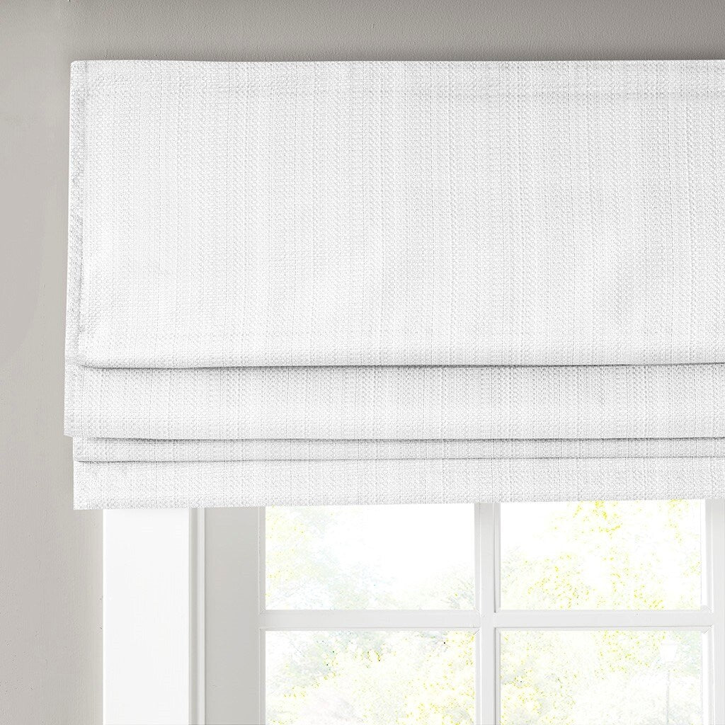 Gracie Mills Calyx Textured Room Darkening Cordless Roman Window Shade