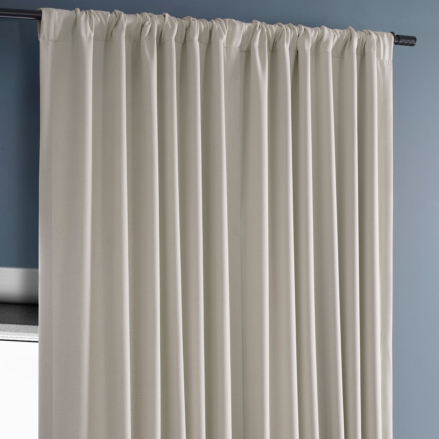 Exclusive Fabrics Faux Linen Extra Wide Room Darkening Curtains (1 Panel)