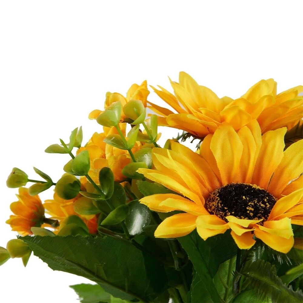 2 Artificial Sunflowers in Yellow - Fake Flowers Artificial Plant for Home Décor