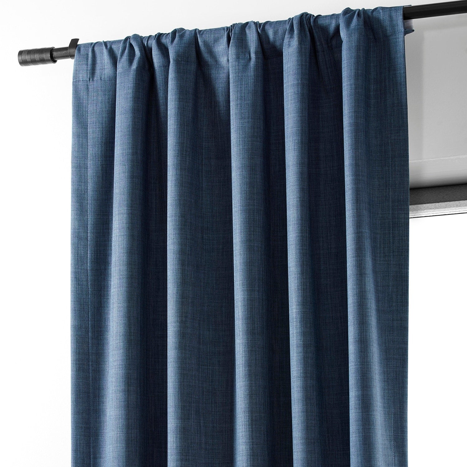 Exclusive Fabrics Performance Linen Luxury Blackout Curtains (1 Panel) - Thermal Insulation, Elegant Blackout Drapery