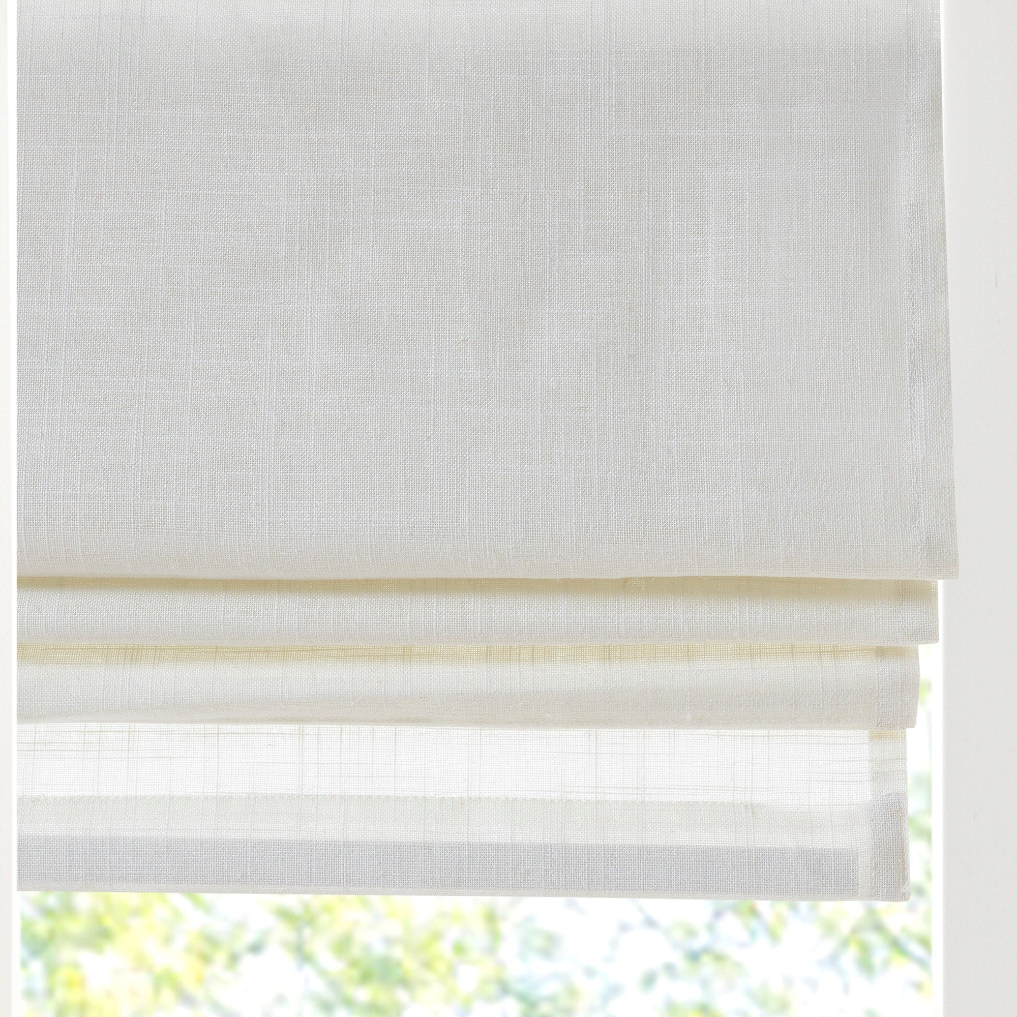 Madison Park Suvi Linen Blend Light Filtering Cordless Roman Shade