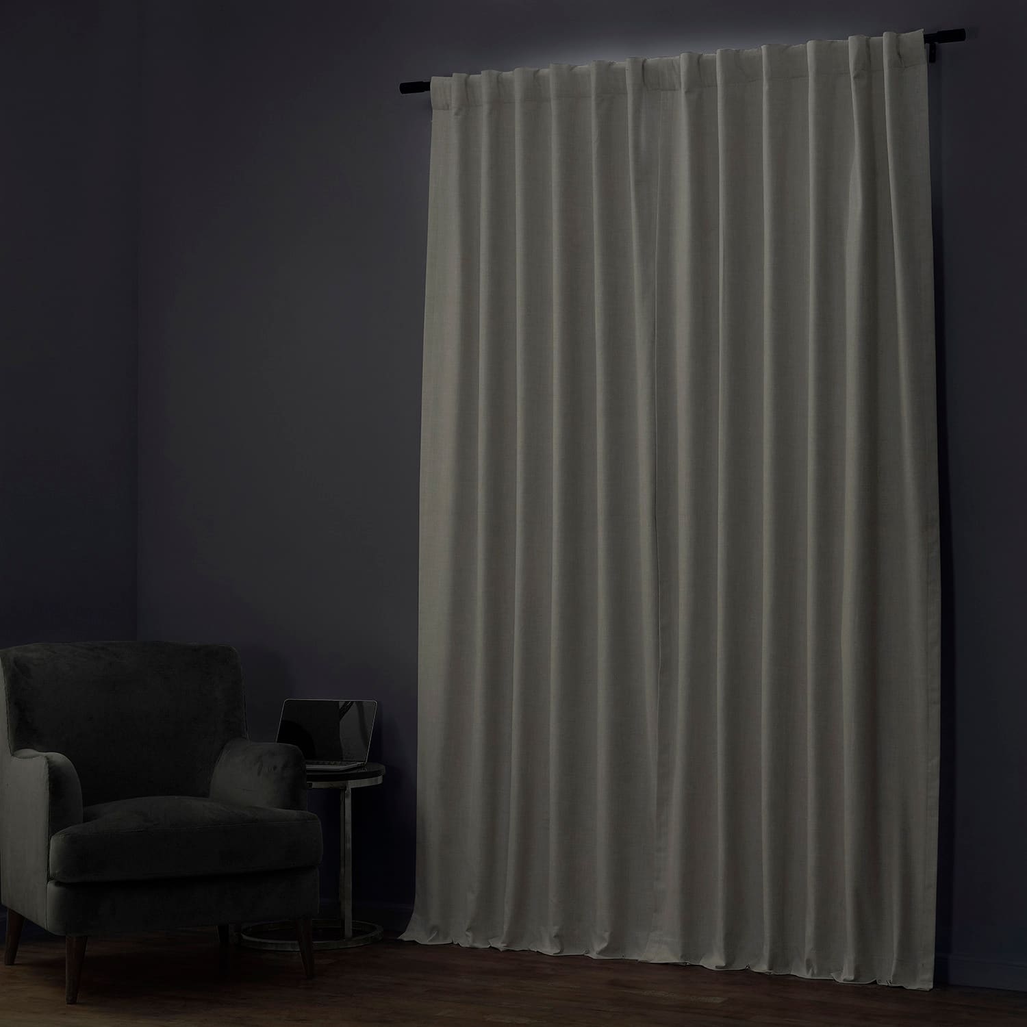 Exclusive Fabrics Performance Linen Luxury Blackout Curtains (1 Panel) - Thermal Insulation, Elegant Blackout Drapery