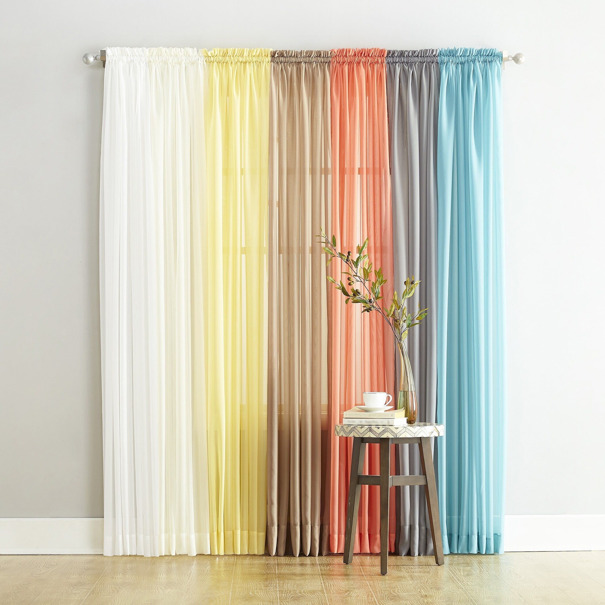 No. 918 Emily Voile Sheer Rod Pocket 1-Piece Curtain Panel, Single Panel