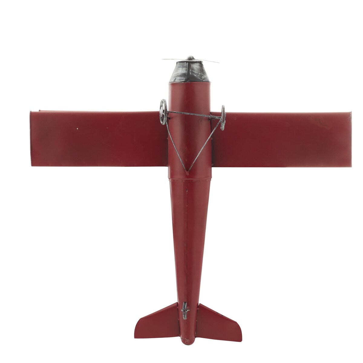 Metal Airplane Home Wall Decor with Chain Hanger - Red - Roche River Decor