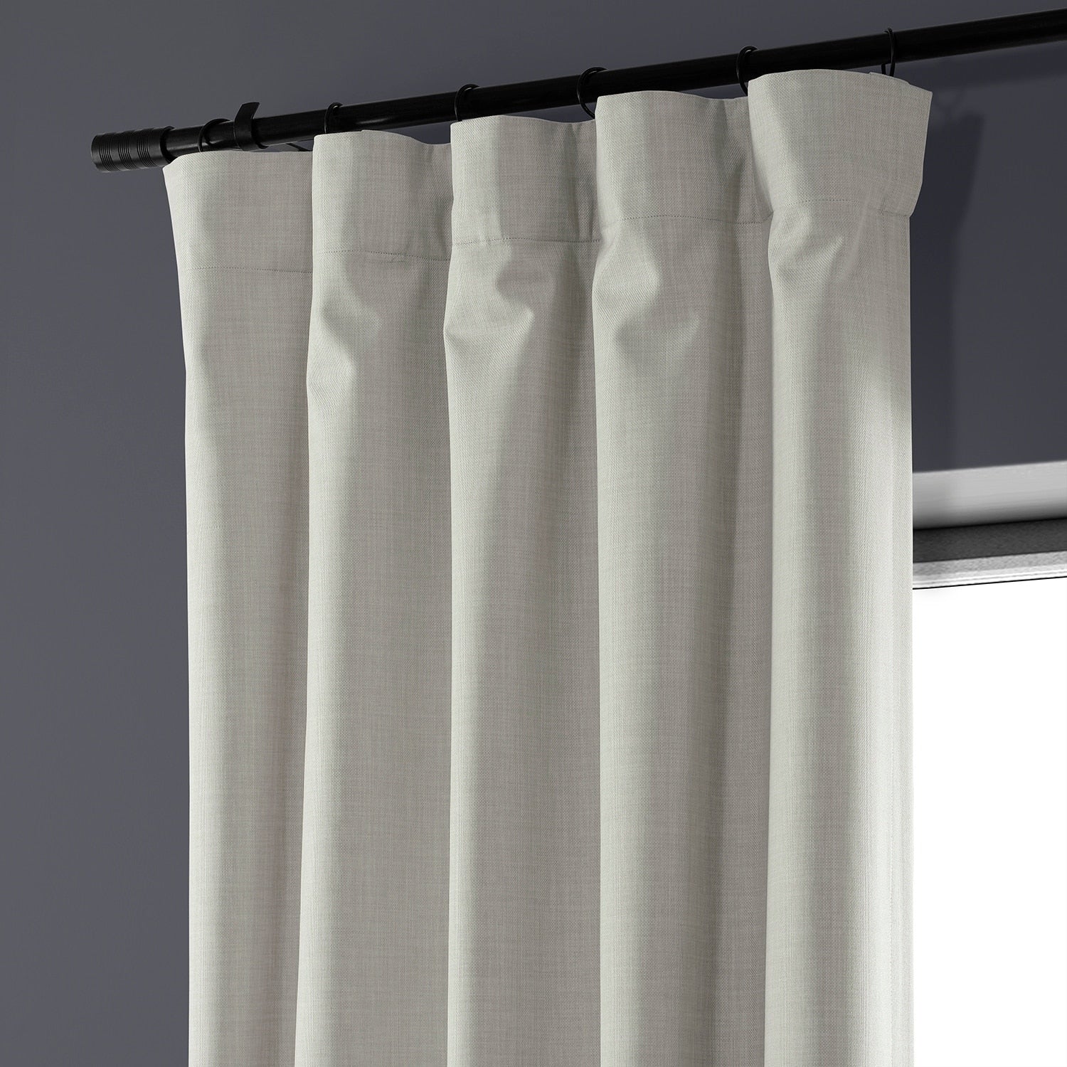 Exclusive Fabrics Performance Linen Luxury Blackout Curtains (1 Panel) - Thermal Insulation, Elegant Blackout Drapery