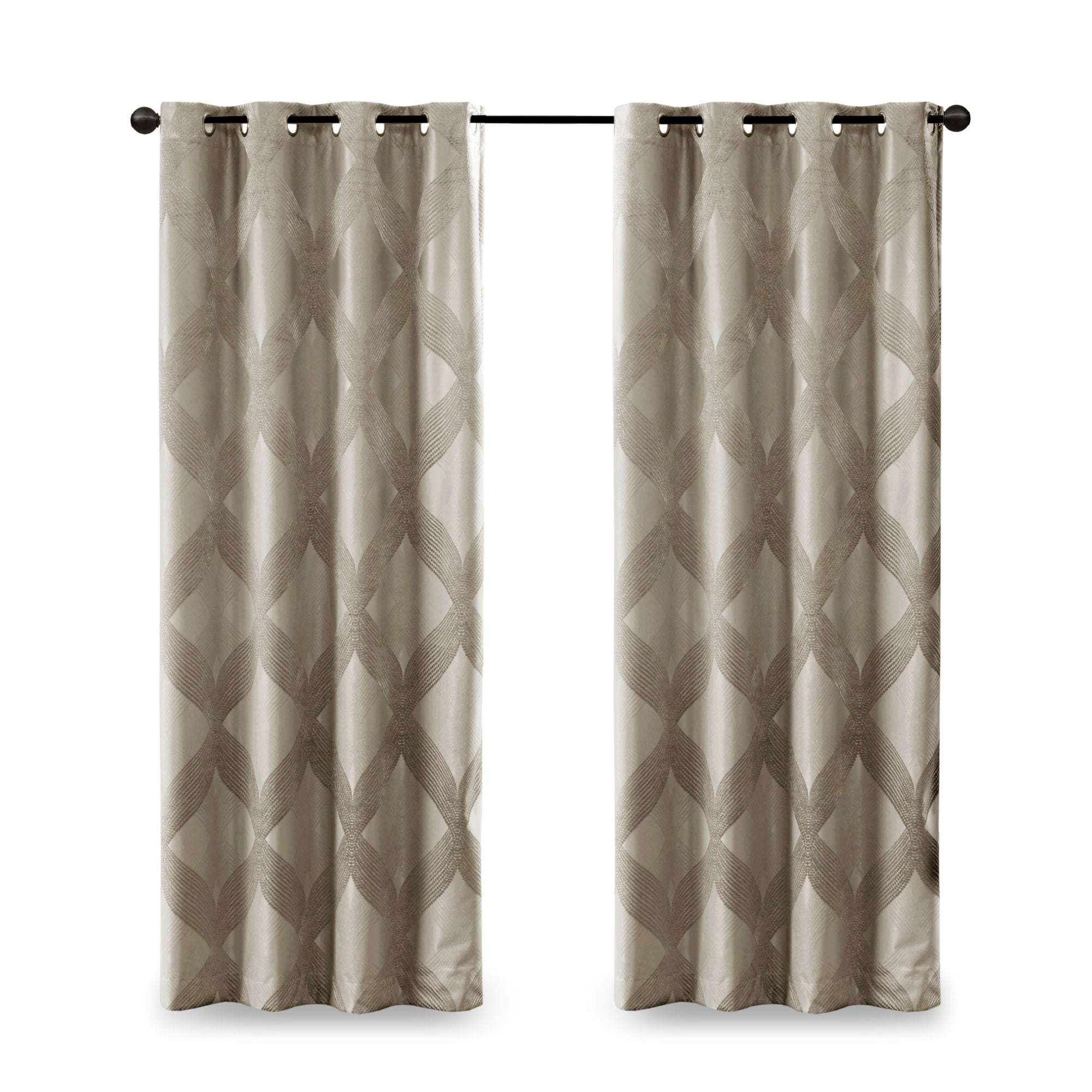 SunSmart Abel Ogee Knitted Jacquard Total Blackout Curtain Panel