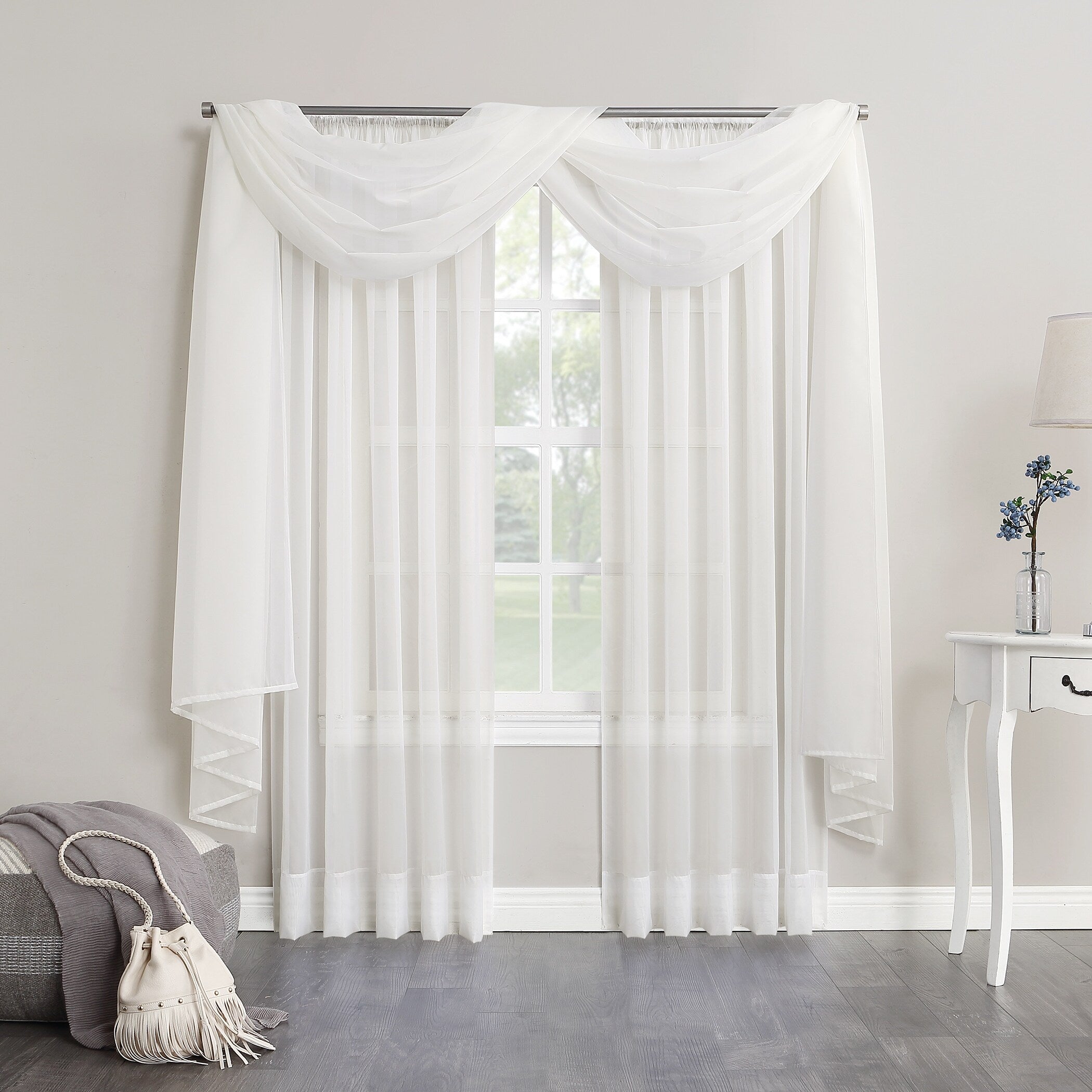 No. 918 Emily Voile Sheer Rod Pocket 1-Piece Curtain Panel, Single Panel