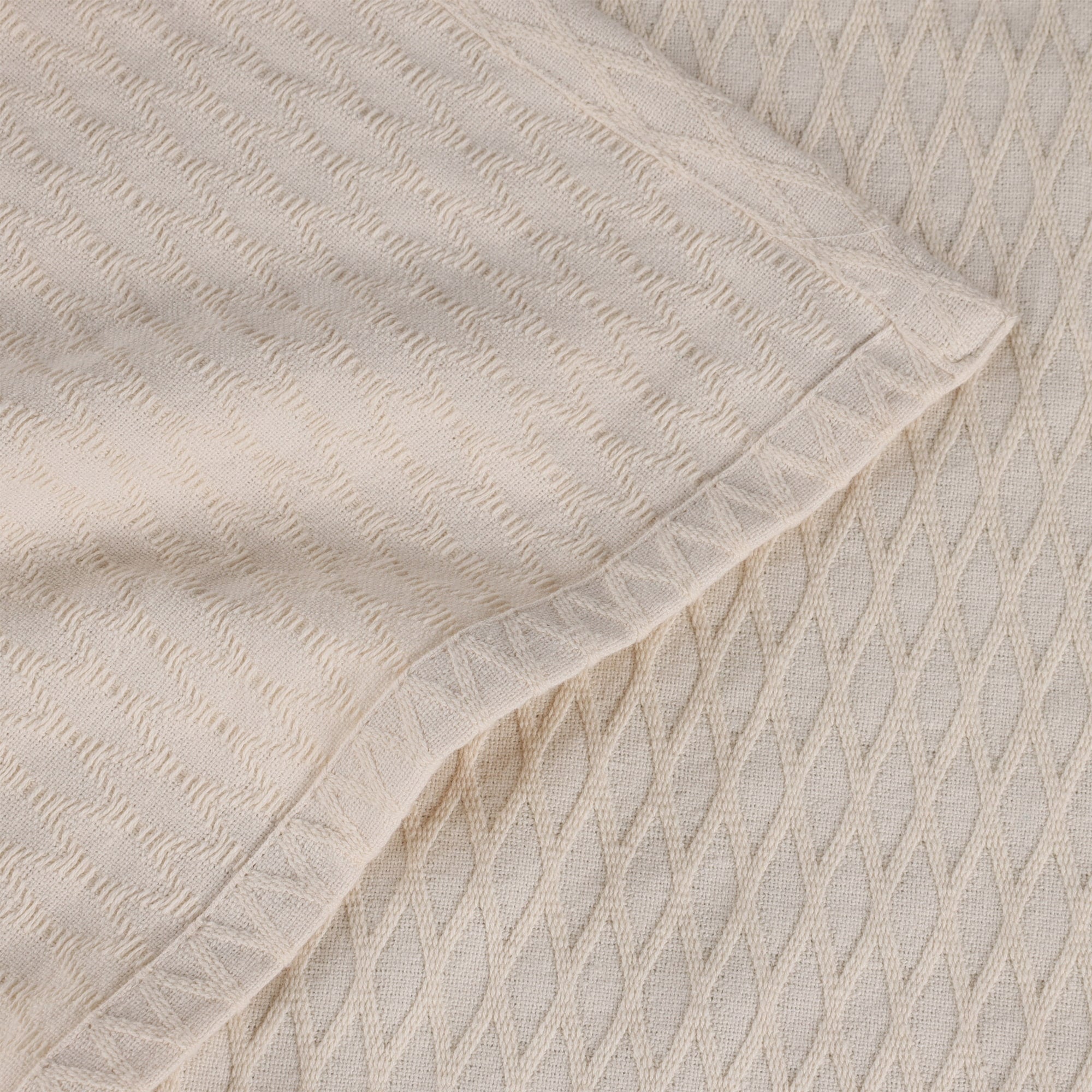 Superior Diamond Weave All-Season Bedding Cotton Blanket