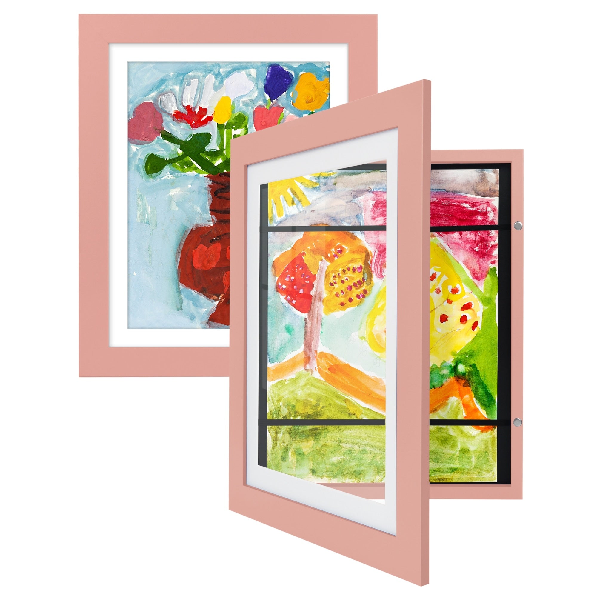 Americanflat 10x12.5 Front-loading Kids Art Frame with Mat