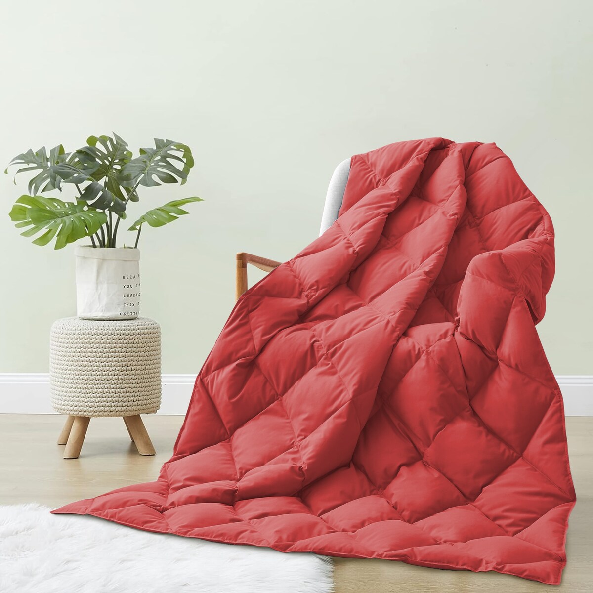 All-Season Ultra-Soft Down Bed Throw Blanket for Outdoor and Indoor