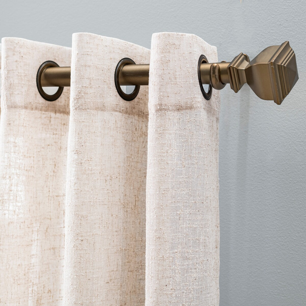 Shannon Premium Slubbed Linen Grommet Curtain Panel