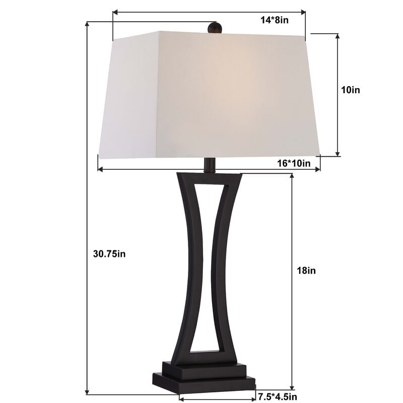 30.75 Bedside Table Lamp Set (Set of 2)