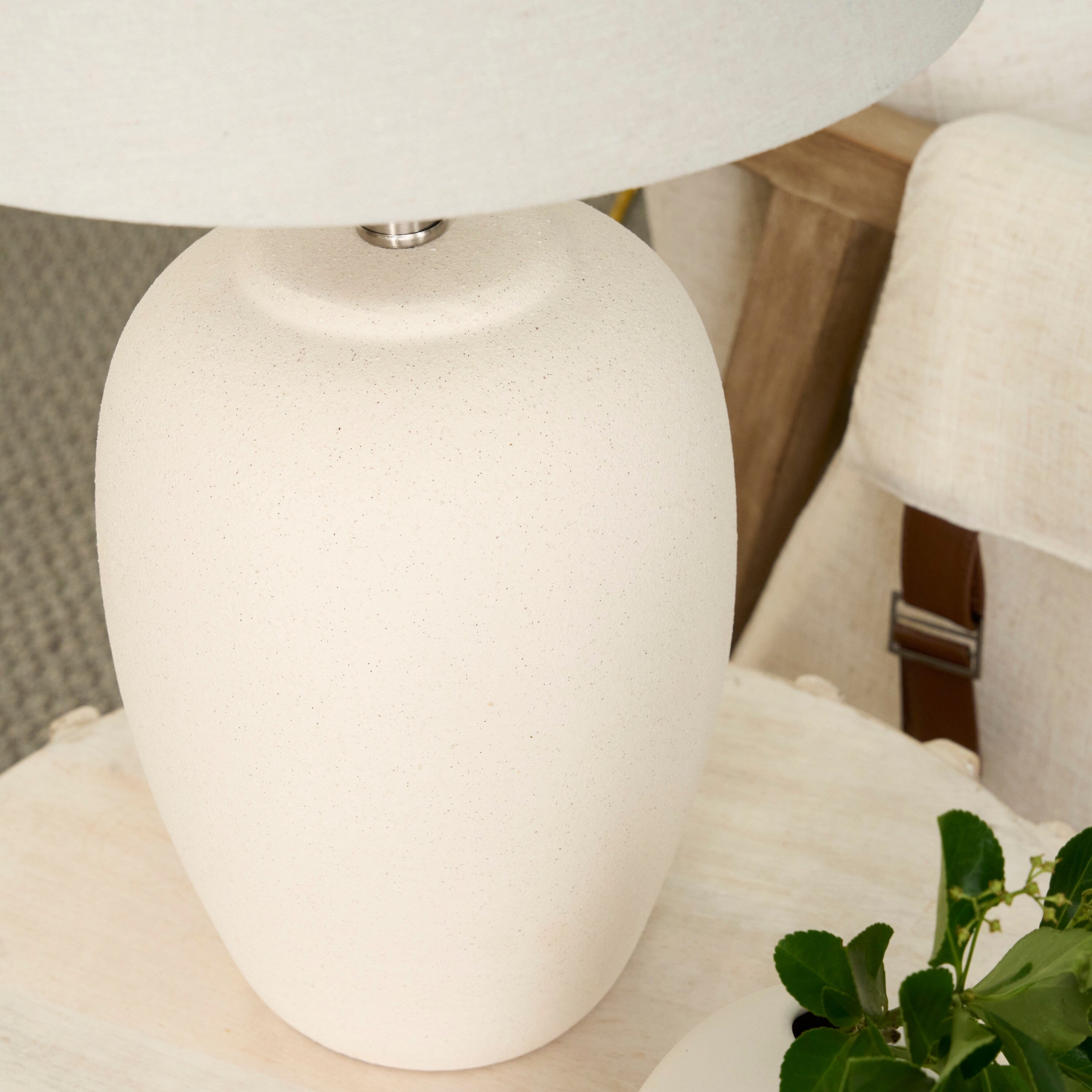 Nourison 23 Unglazed Ceramic Jar Table Lamp