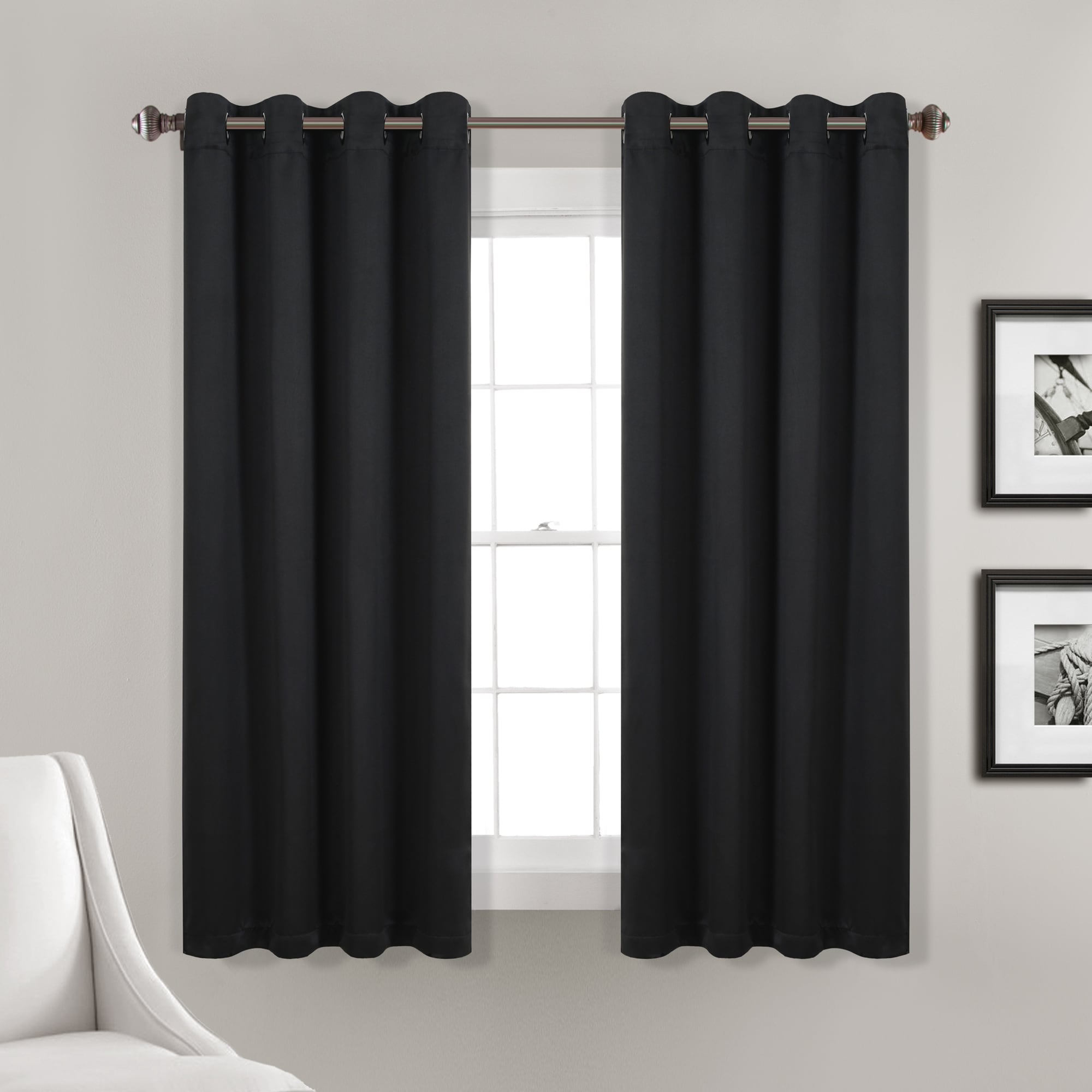 Lush Decor Insulated Grommet Blackout Curtain Panel Pair