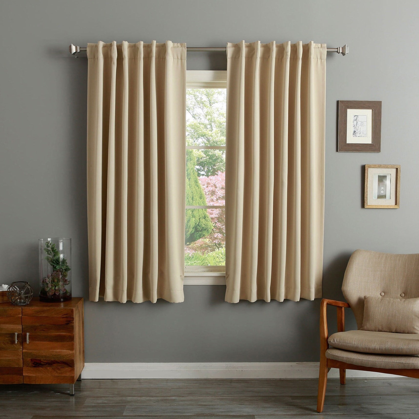 Aurora Home Insulated Thermal 63-inch Blackout Curtain Panel Pair