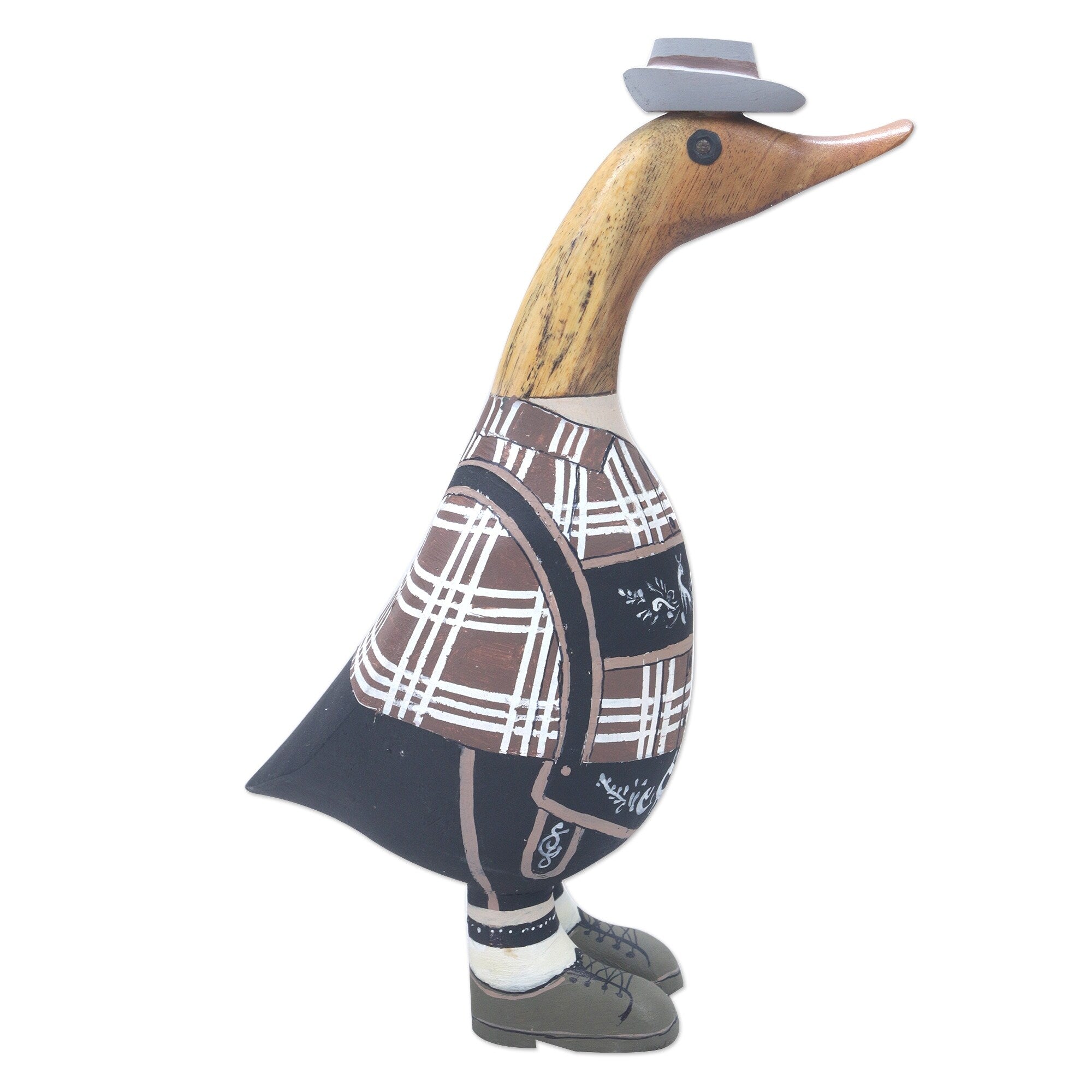 Novica Handmade Mister Duck In Germany Wood Sculpture