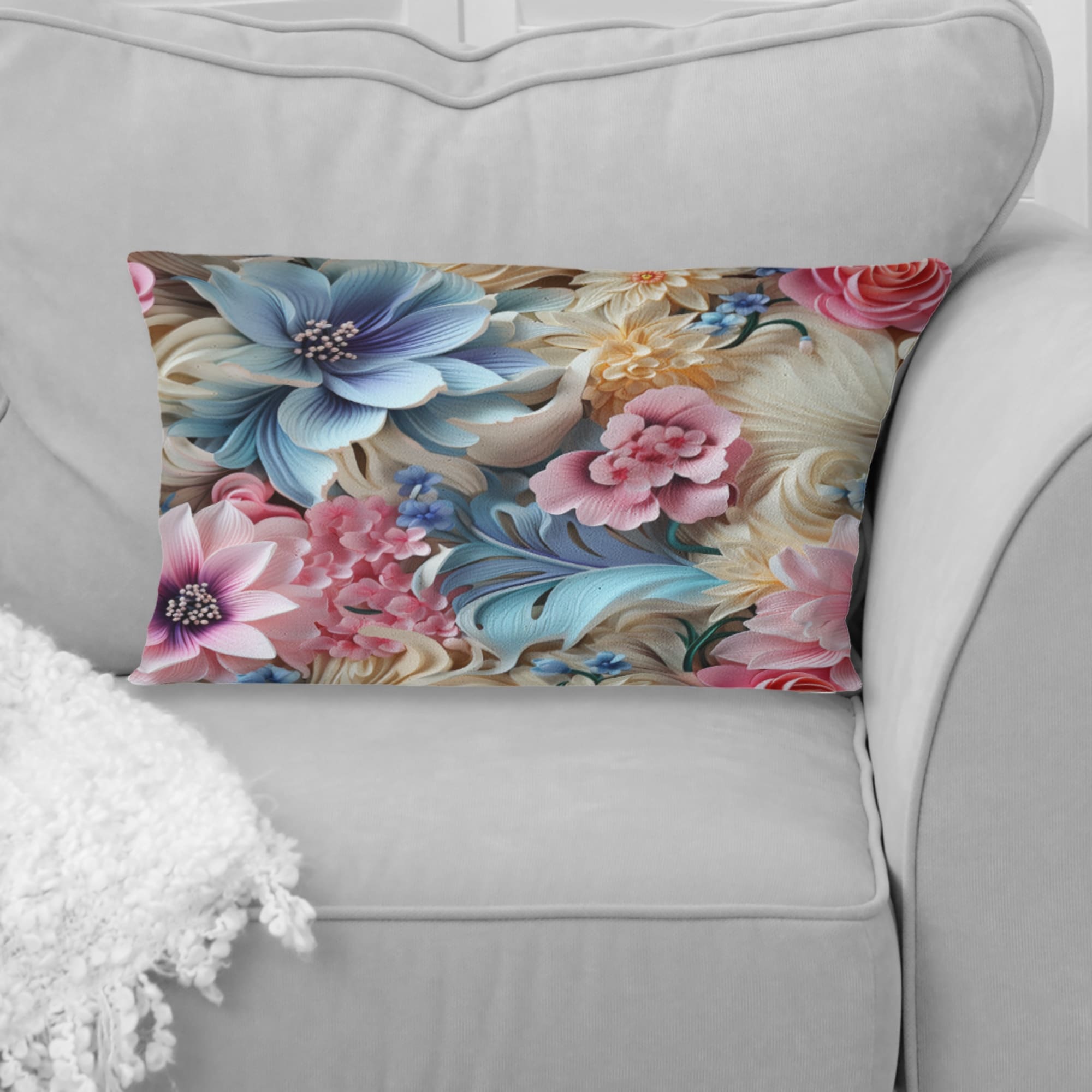 Designart Vintage Pastel Harmonous Paisley Dreams III Floral Printed Throw Pillow