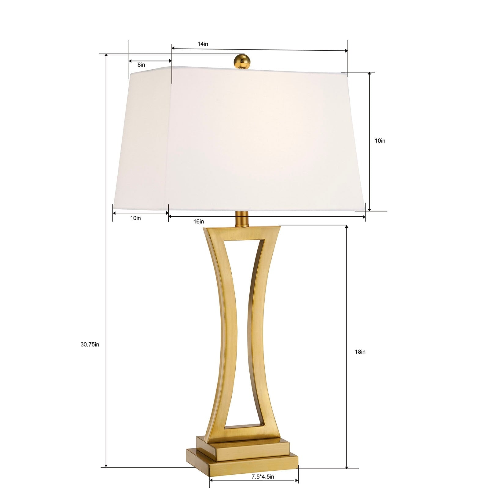 30.75 Bedside Table Lamp Set (Set of 2)