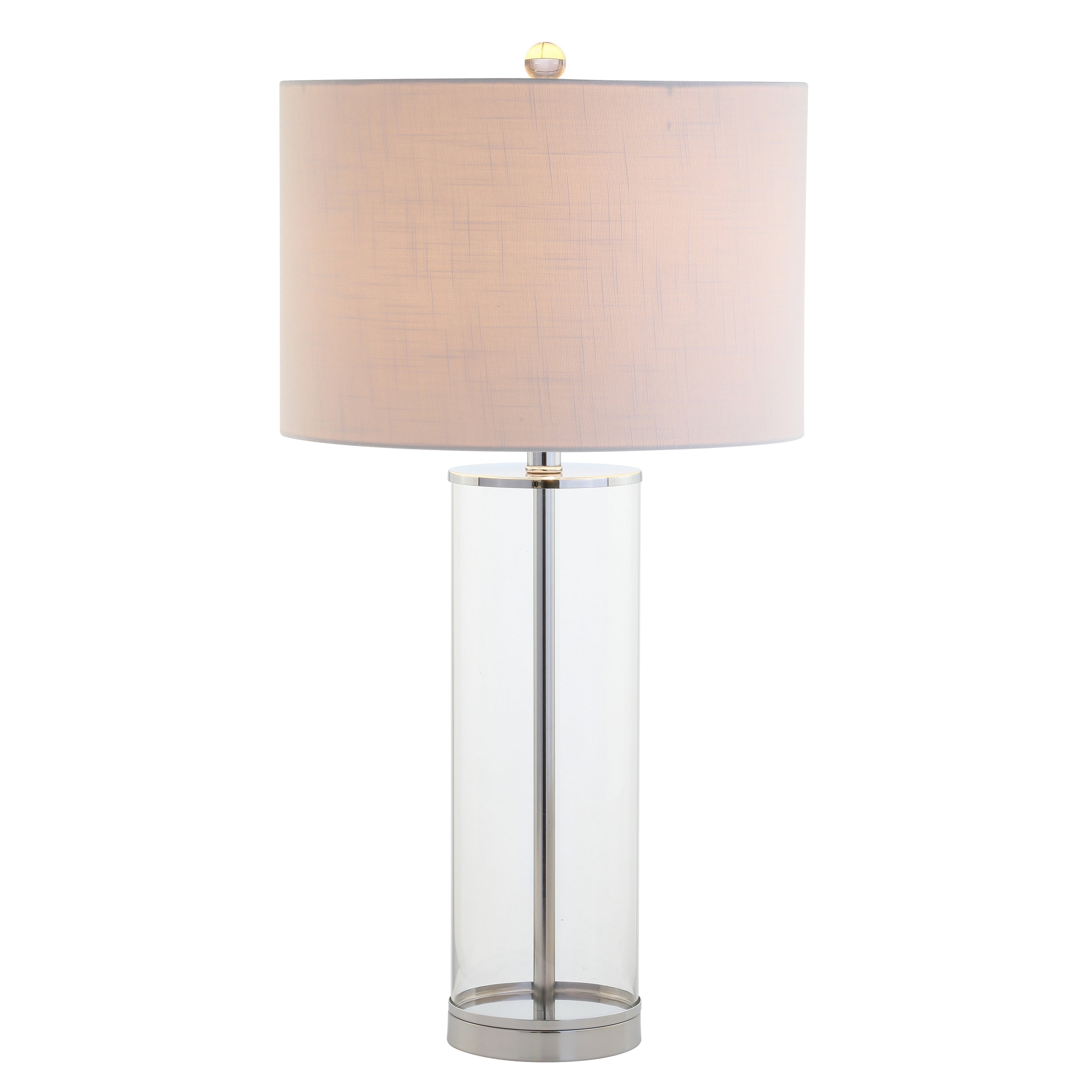 Parish 29 Glass LED Table Lamp, Clear/Chrome by JONATHAN Y